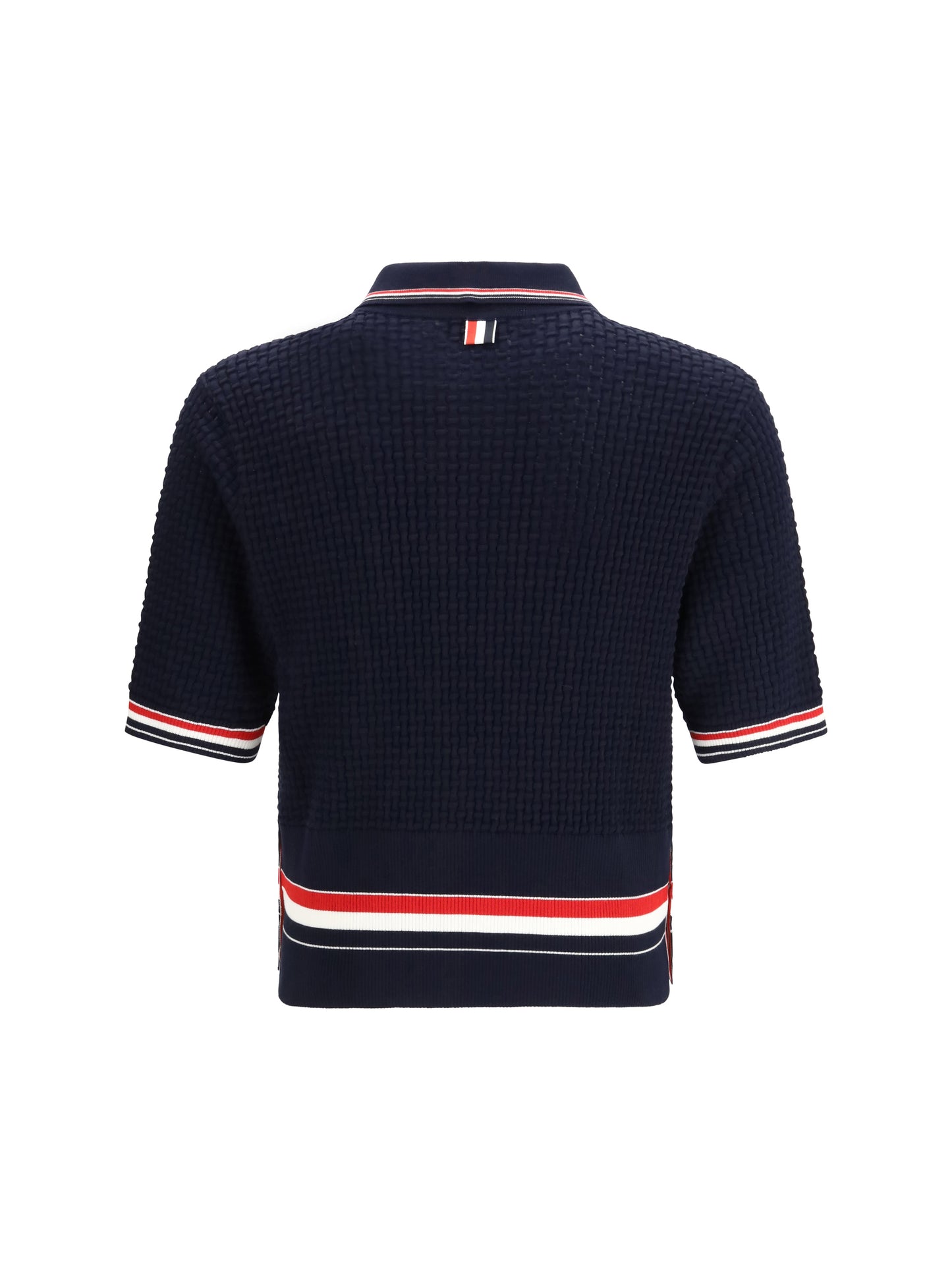 Thom Browne Men Woven Cotton Polo THOM BROWNE