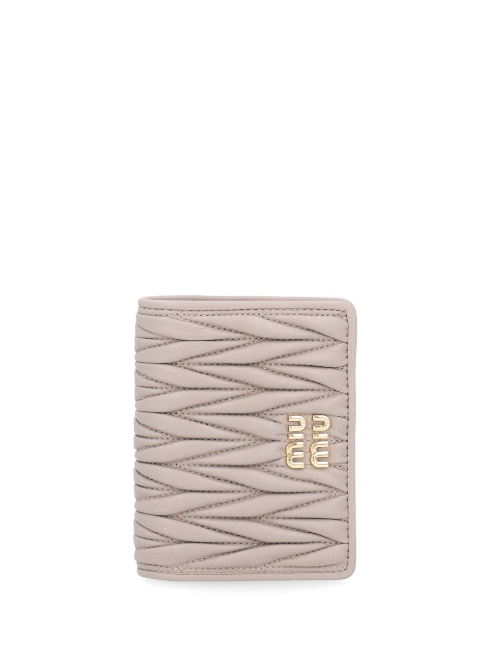 Miu Miu Women Compact Matelassé Leather Wallet MIU MIU