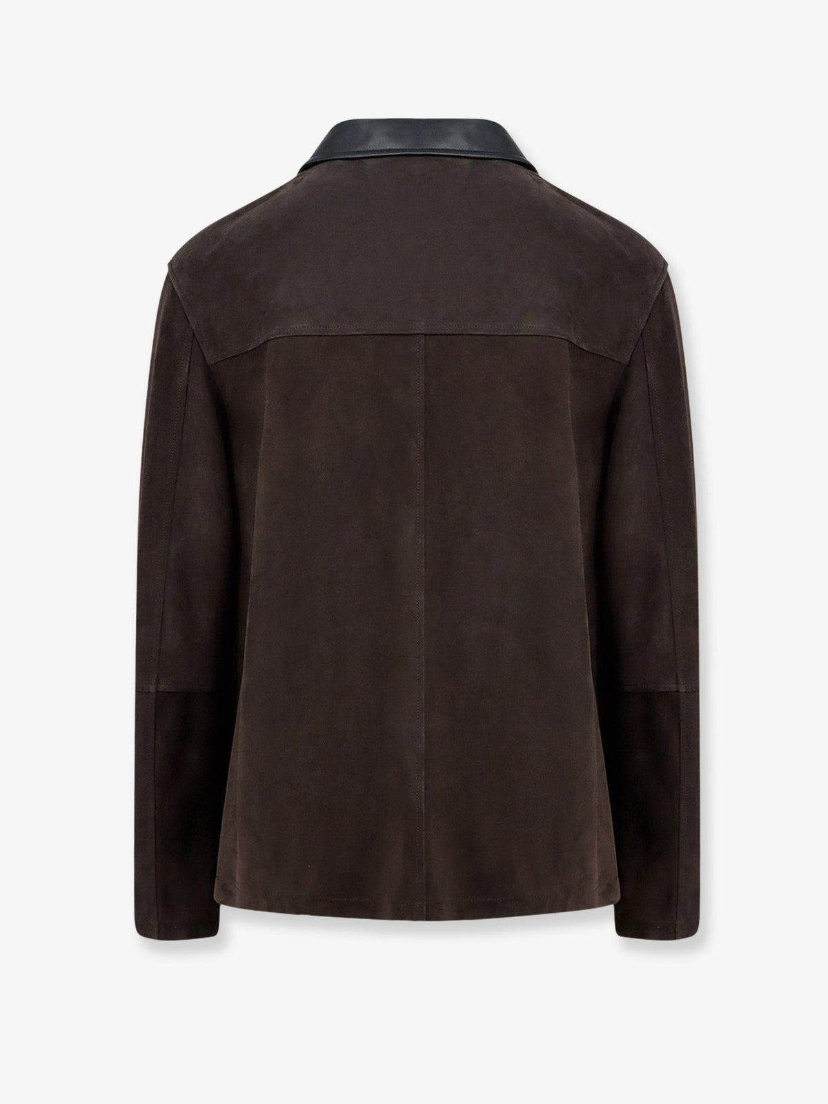 Loewe Men Suede Jacket With Leather Details LOEWE