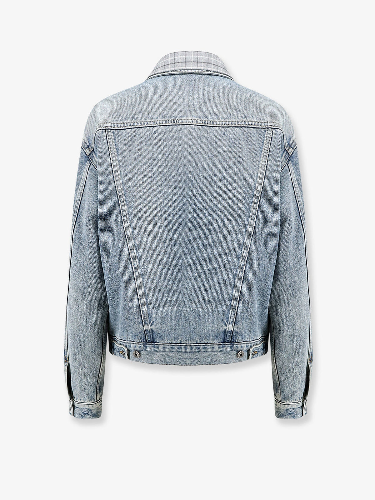 Miu Miu Women Denim Jacket With Madras Lining MIU MIU