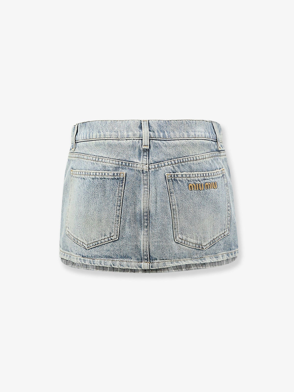 Miu Miu Women Blue Denim Skirt MIU MIU