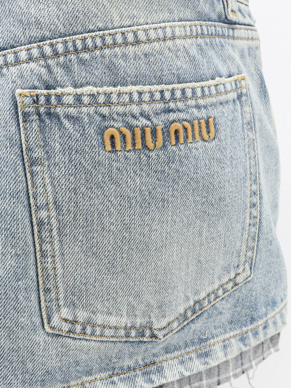 Miu Miu Women Blue Denim Skirt MIU MIU