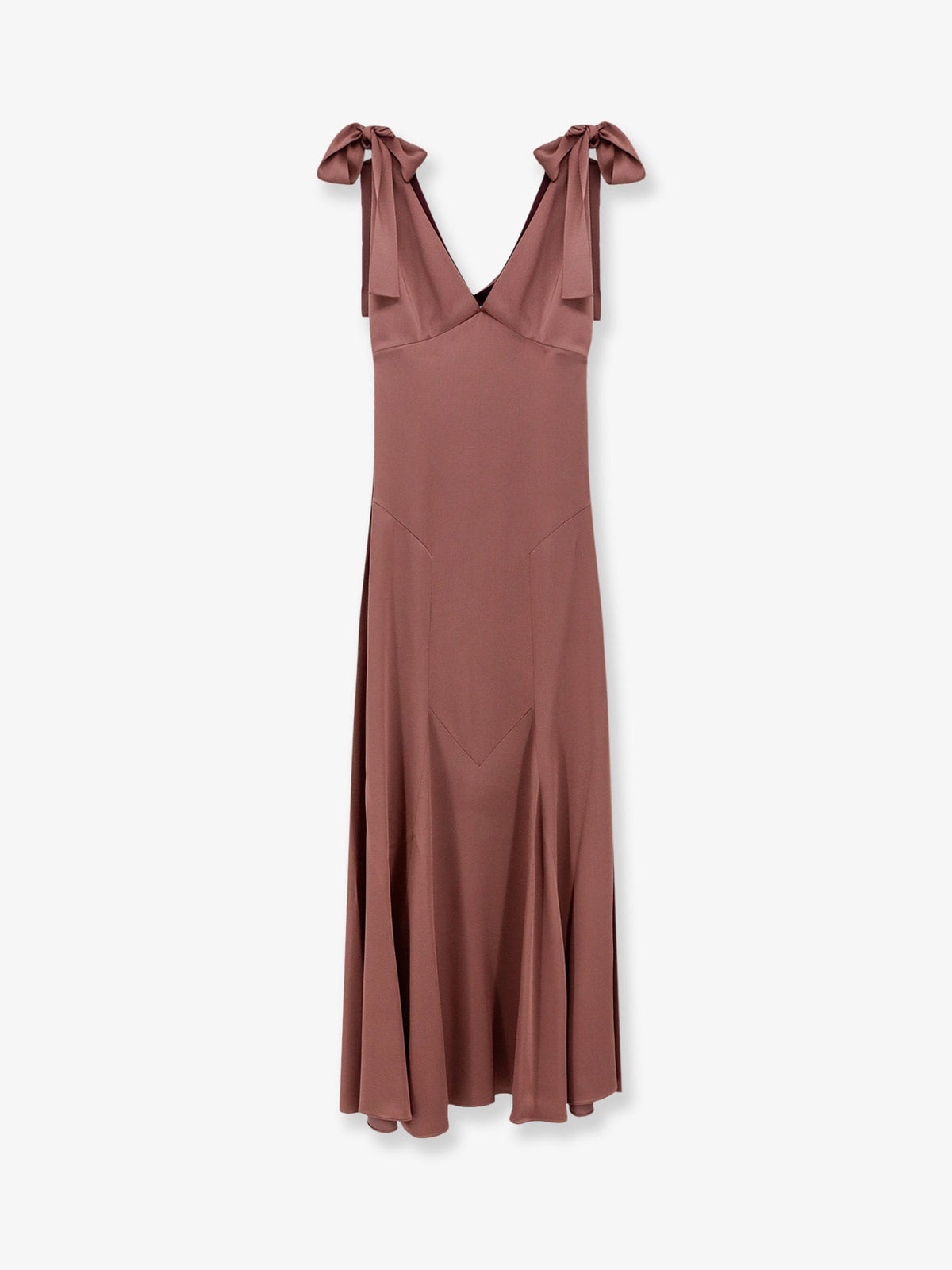 Stella Mccartney Women Tie-Detailed Satin Long Dress STELLA MCCARTNEY