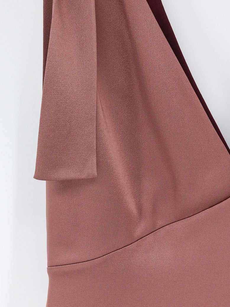 Stella Mccartney Women Tie-Detailed Satin Long Dress STELLA MCCARTNEY