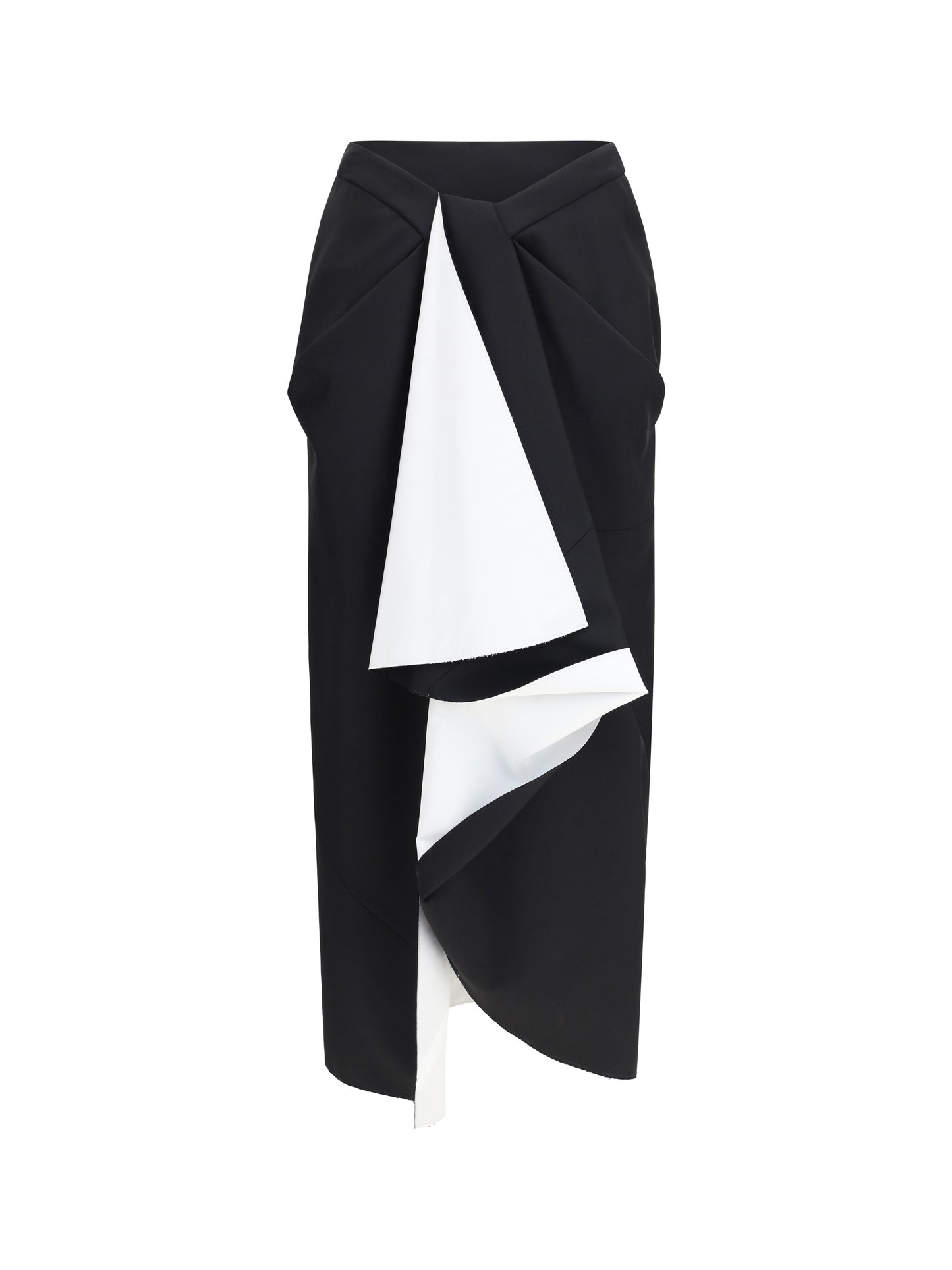 Givenchy Women Draped Midi Skirt In Double-Faced Wool And Mohair GIVENCHY