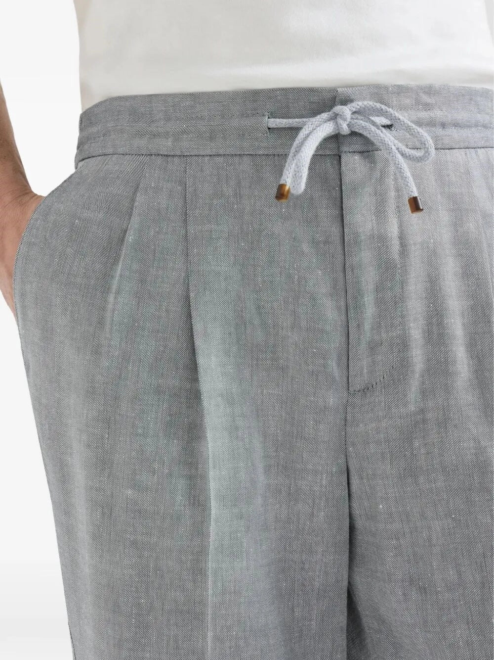 Brunello Cucinelli Men Pants With Drawstring And Double Pleats BRUNELLO CUCINELLI