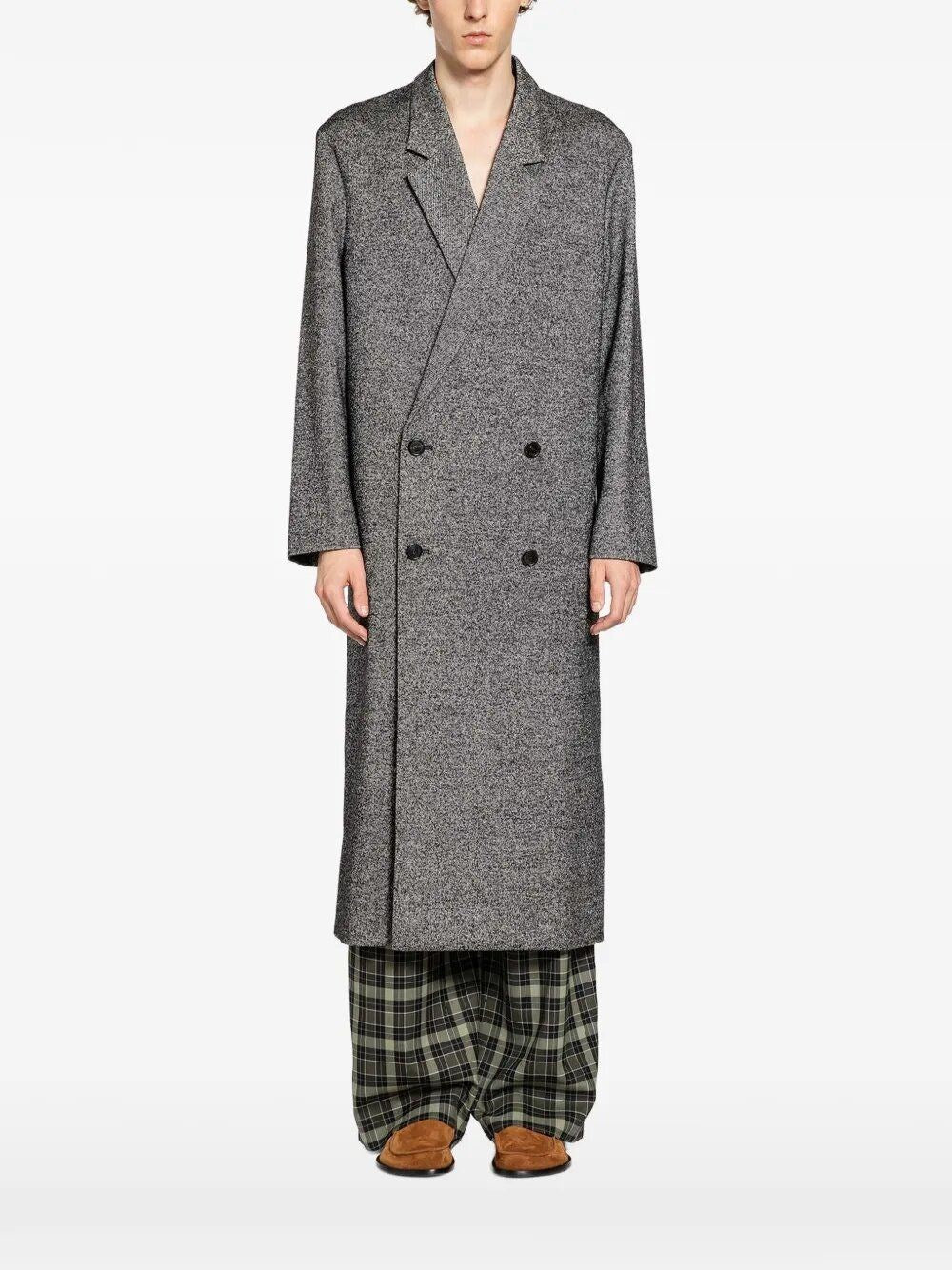 Loewe Men Double-Breasted Wool Blend Coat LOEWE