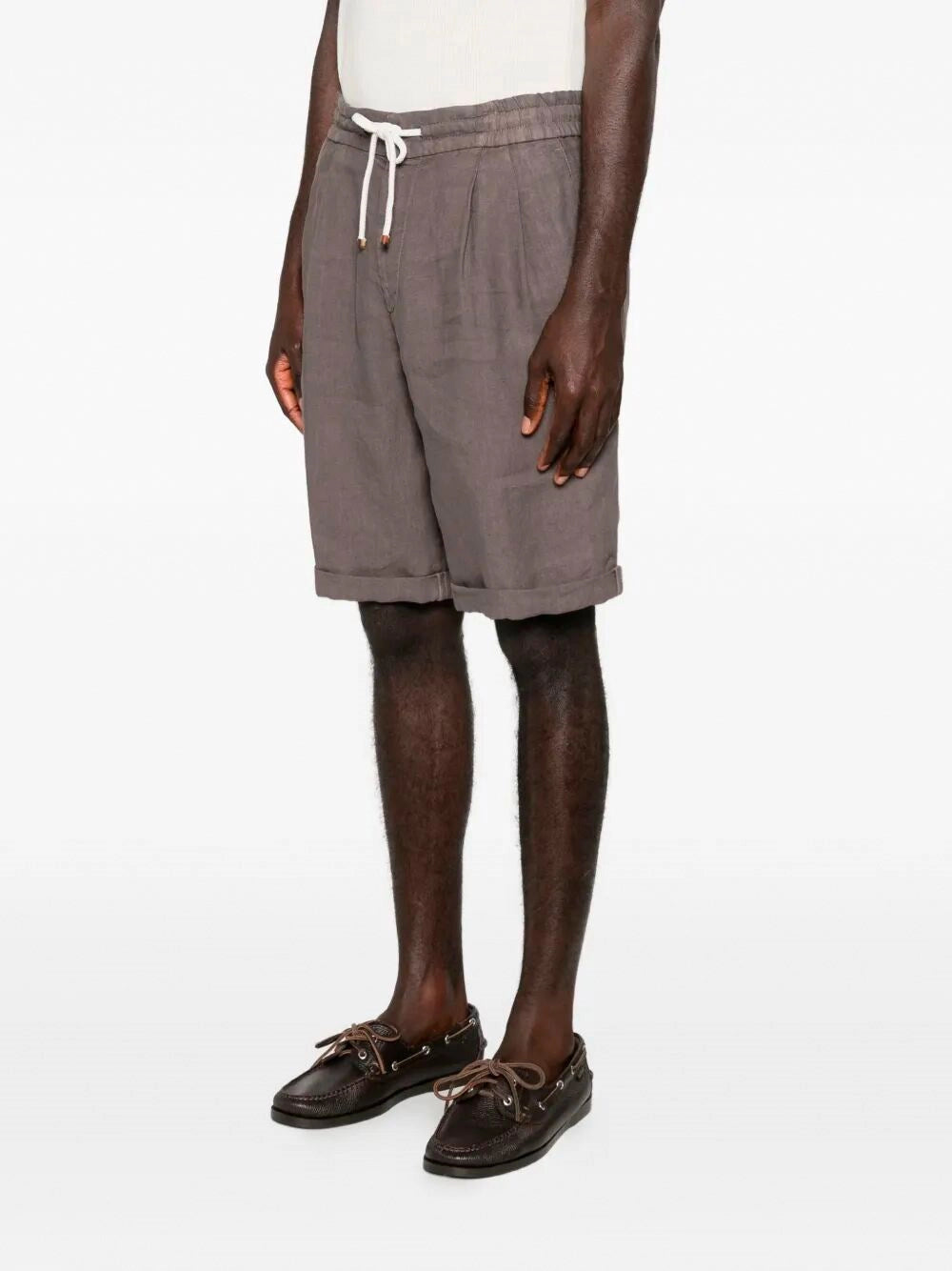 Brunello Cucinelli Men Linen Bermuda BRUNELLO CUCINELLI