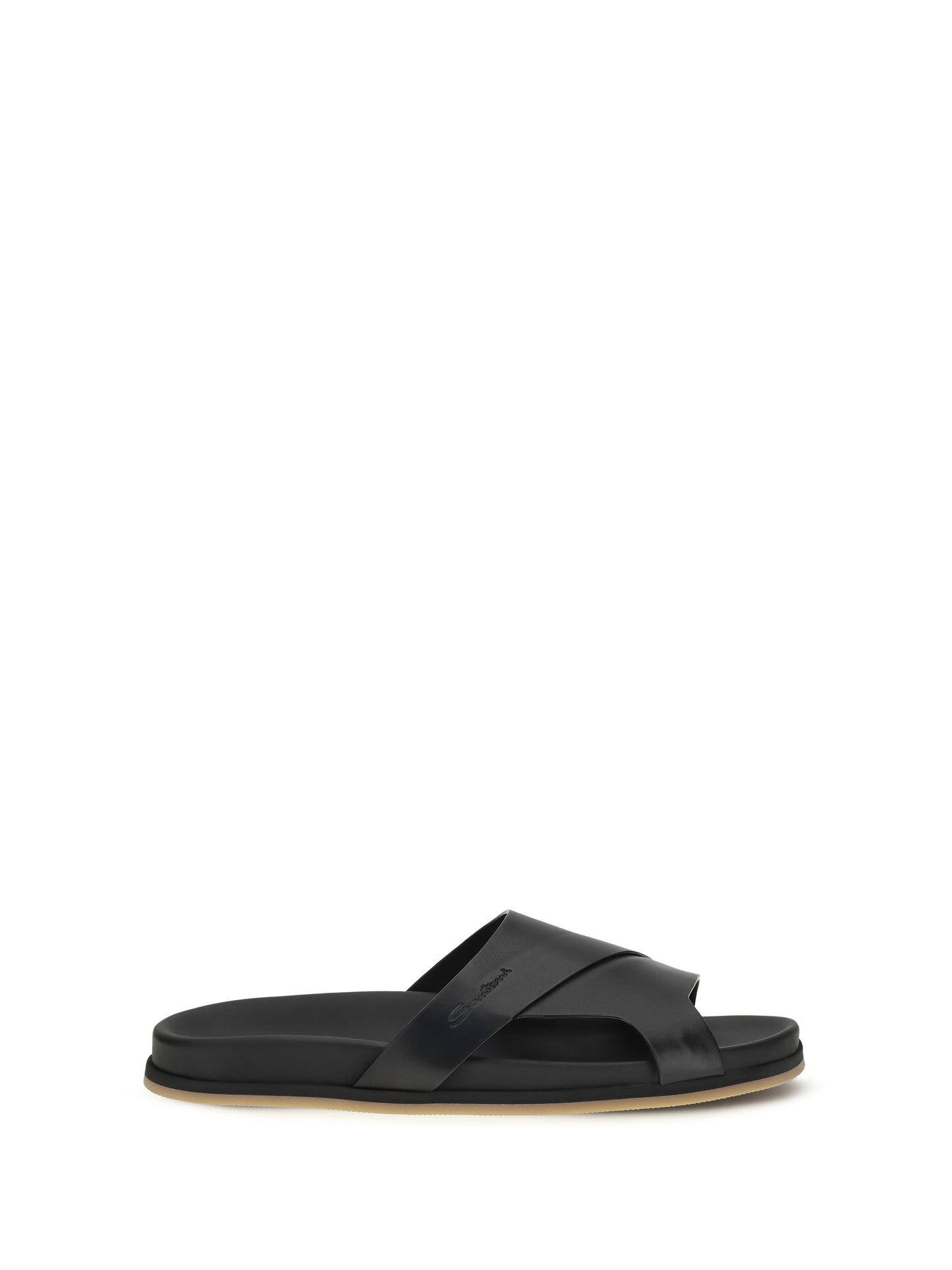 Santoni Men Leather Slippers SANTONI