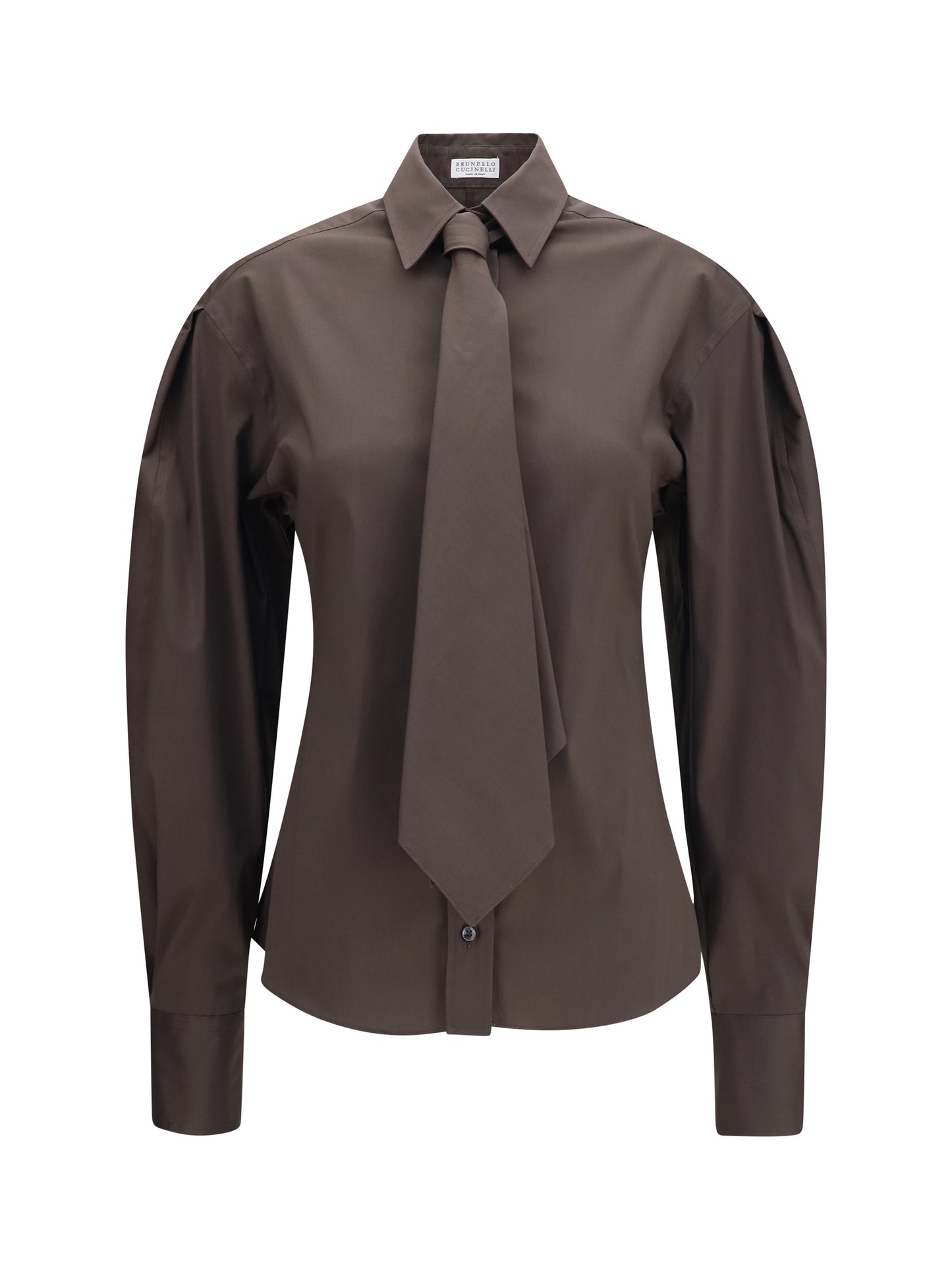 Brunello Cucinelli Women Cotton Blend Shirt With Tie BRUNELLO CUCINELLI