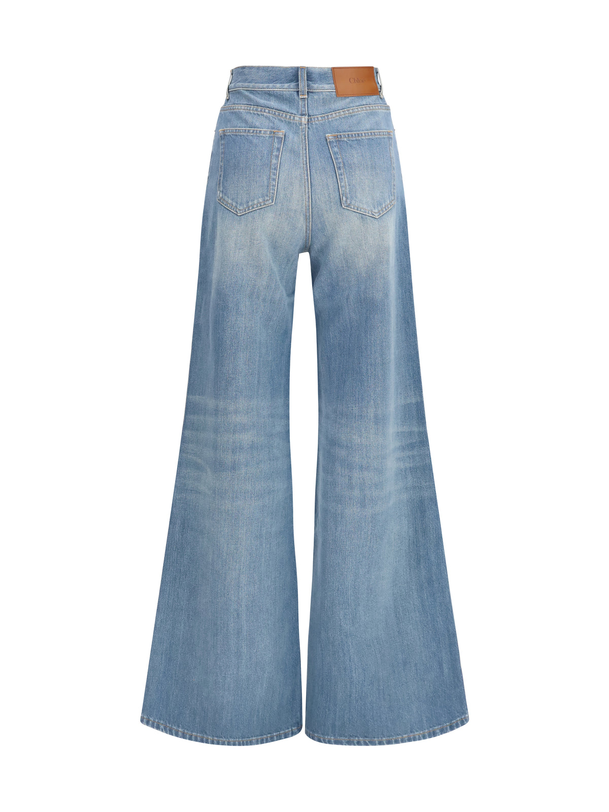 Chloé Women High-Rise Wide-Leg Denim Jeans CHLOE