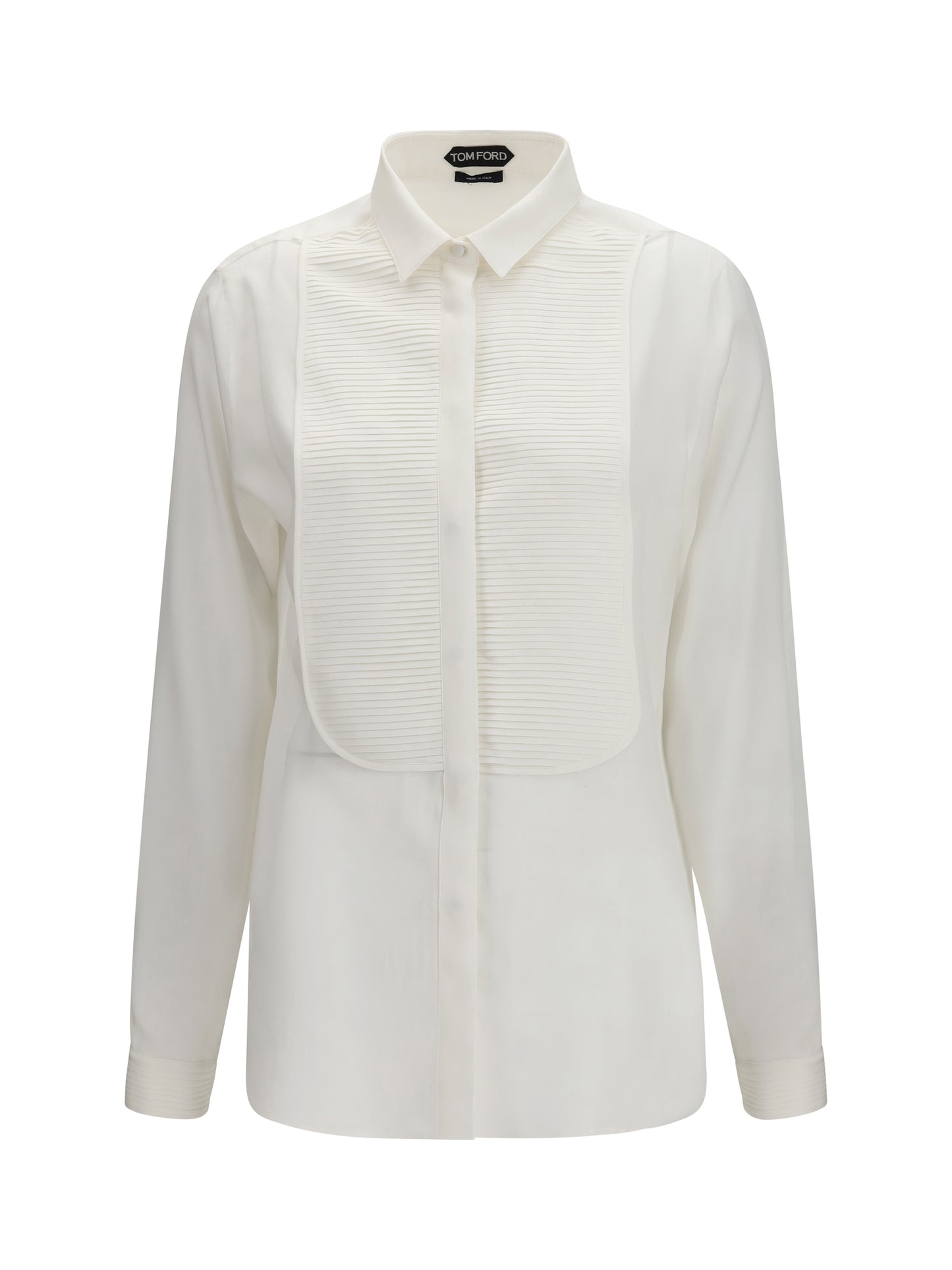 Tom Ford Women Tuxedo Shirt In Silk With Pleated Bib TOM FORD