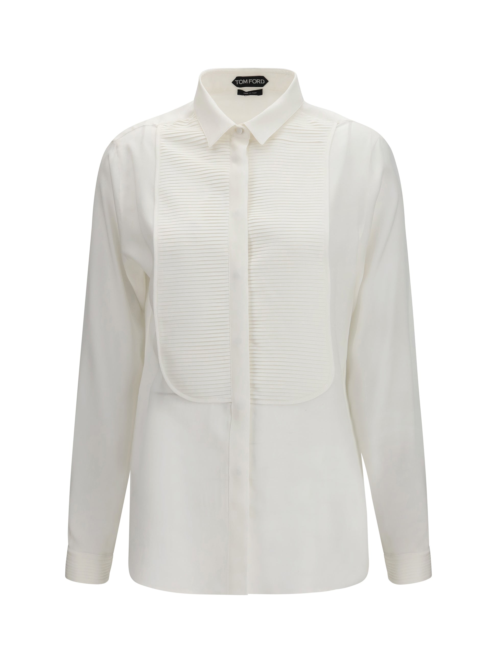 Tom Ford Women Tuxedo Shirt In Silk With Pleated Bib TOM FORD