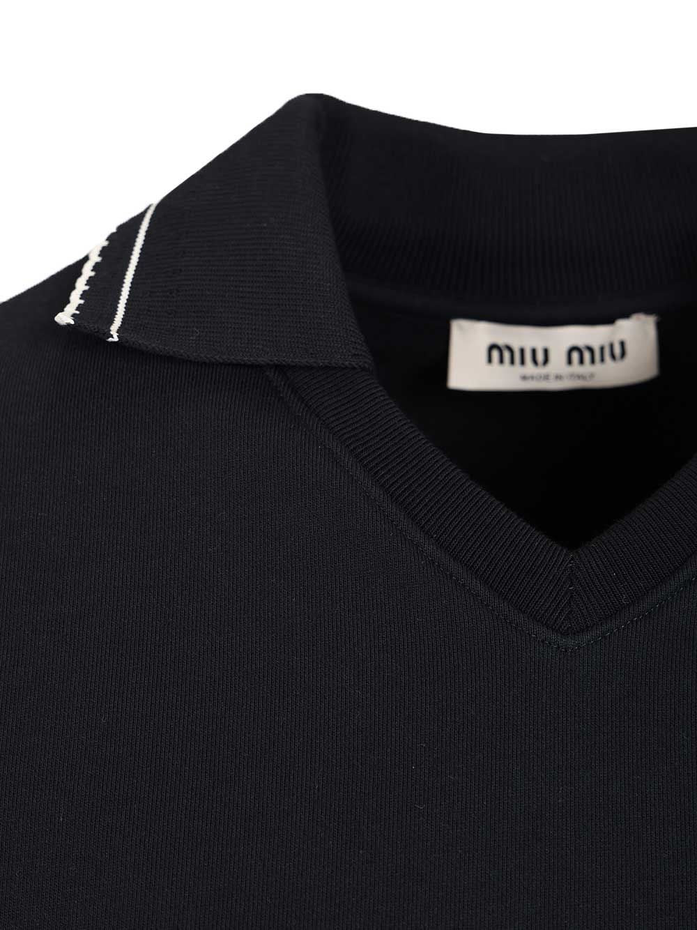 Miu Miu Women Crop Polo Shirt MIU MIU