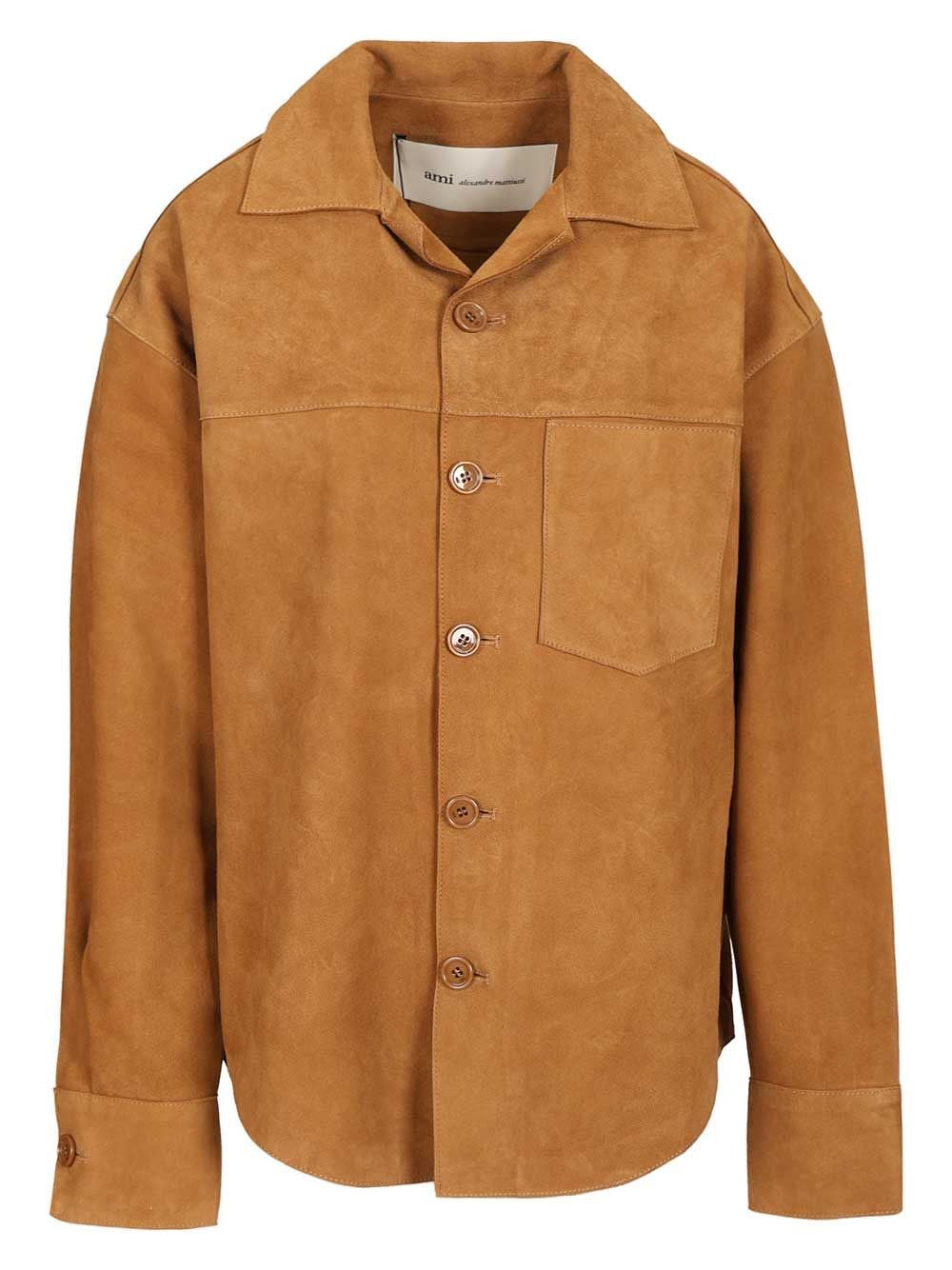 Ami Women Suede Overshirt AMI PARIS