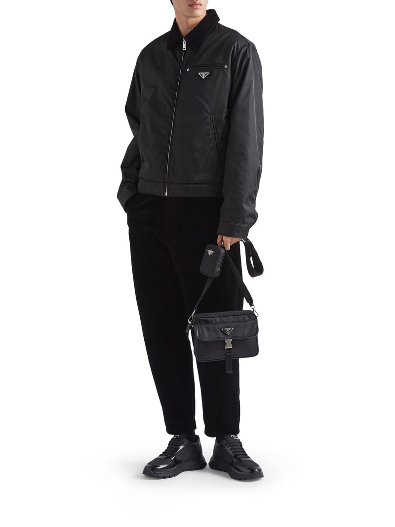 Prada Men Shoulder Bag In Re-Nylon And Saffiano PRADA