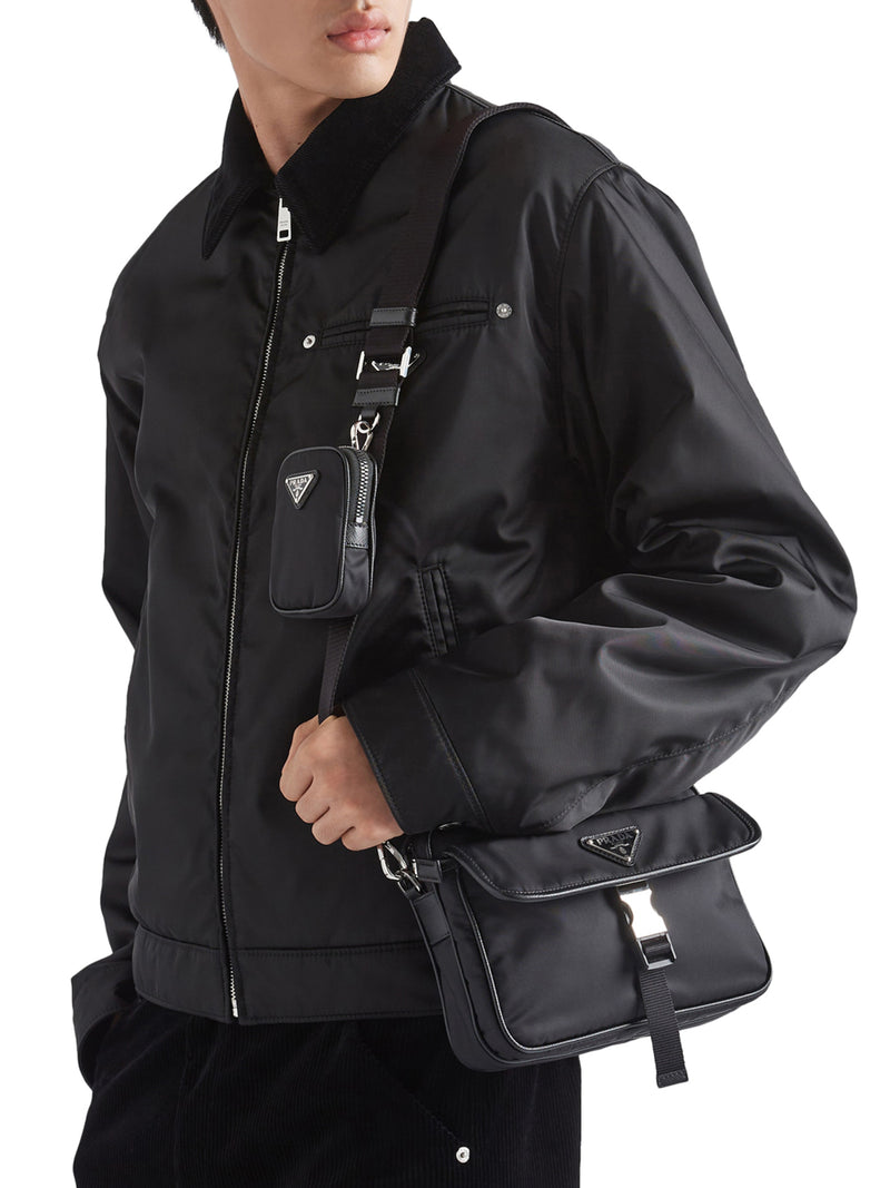 Prada Men Shoulder Bag In Re-Nylon And Saffiano PRADA