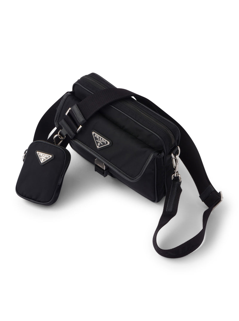 Prada Men Shoulder Bag In Re-Nylon And Saffiano PRADA