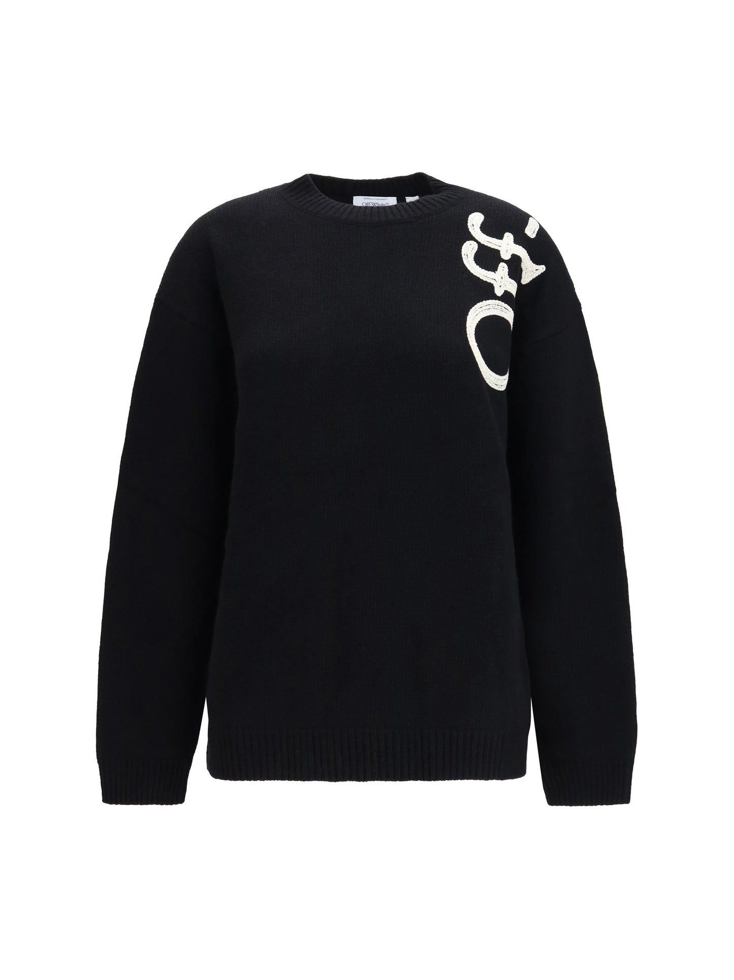 Off-White Women Vertical Bookish Crewneck Sweater OFF-WHITE