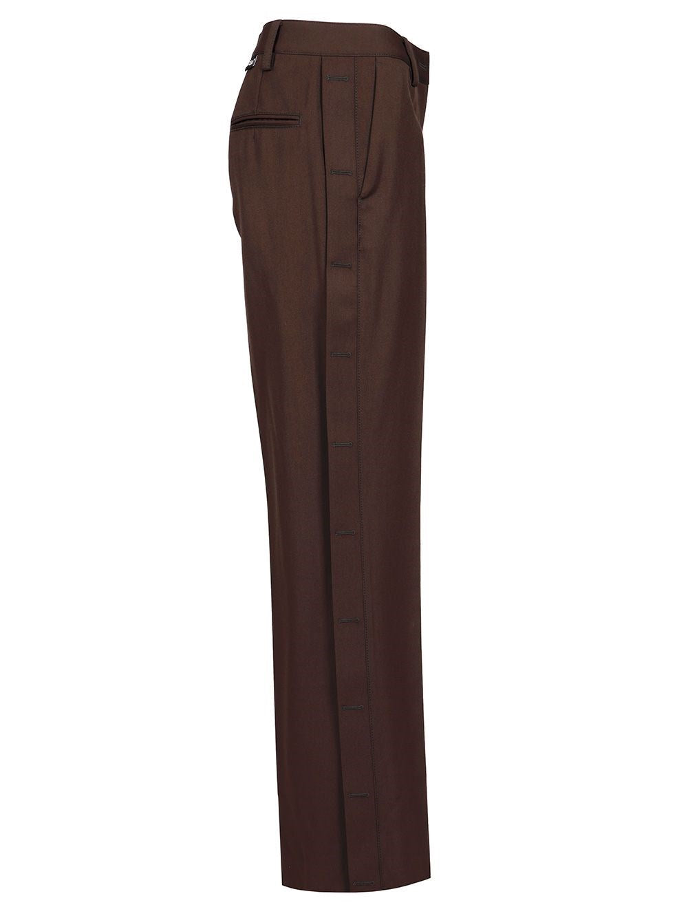 Off-White Women Wool Wide Leg Trousers OFF-WHITE