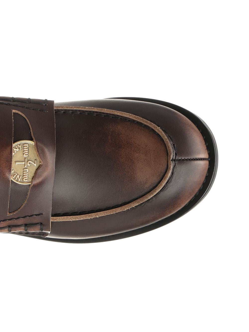 Miu Miu Women Vintage Effect Leather Moccasins MIU MIU