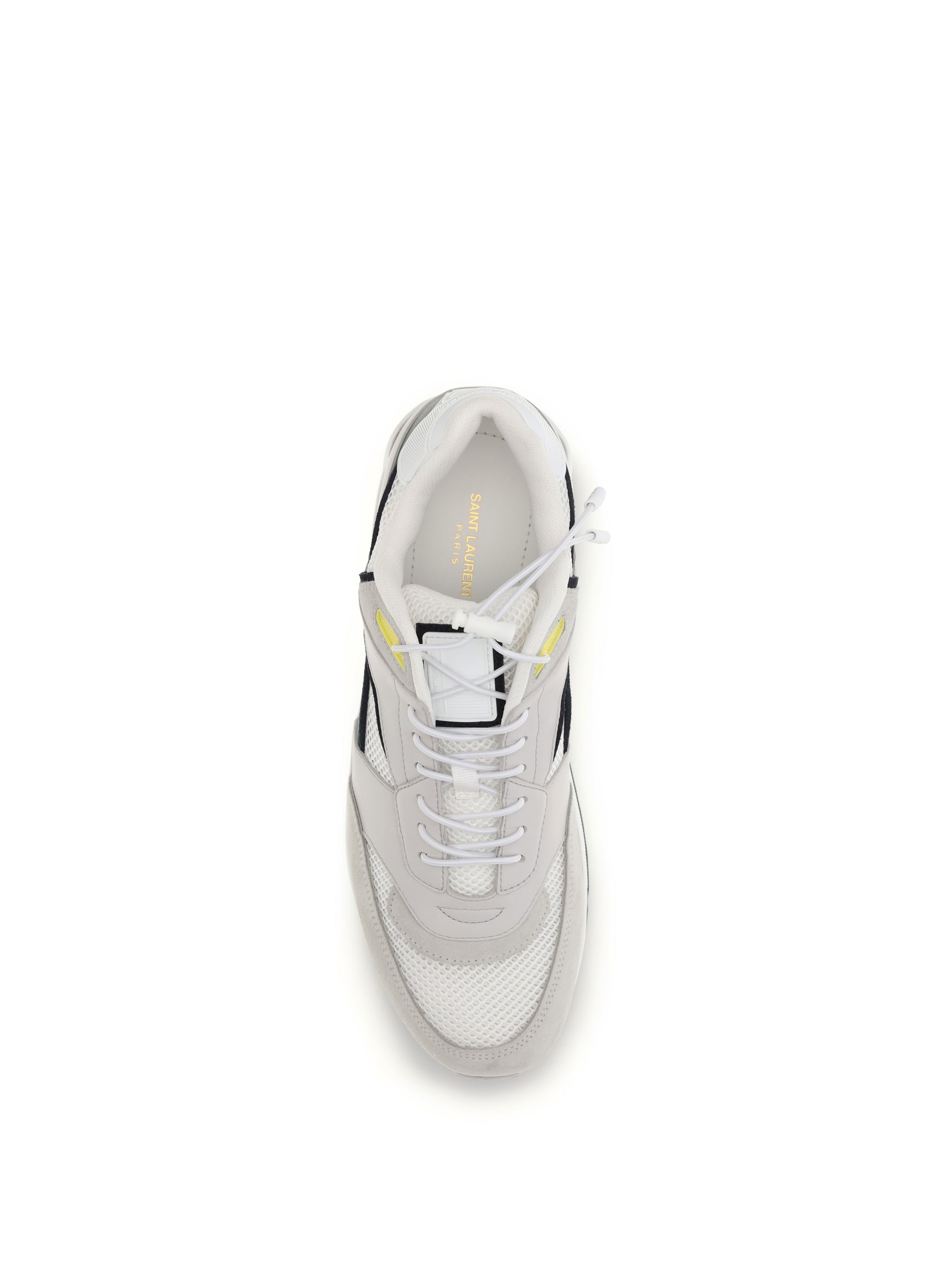 Saint Laurent Men Smooth Leather And Suede Bump Sneakers SAINT LAURENT