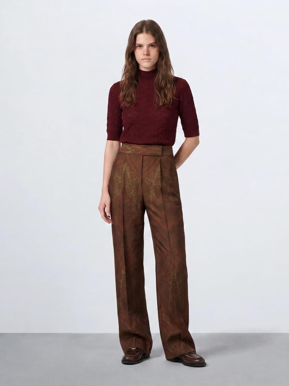 Etro Women Jacquard Trousers ETRO