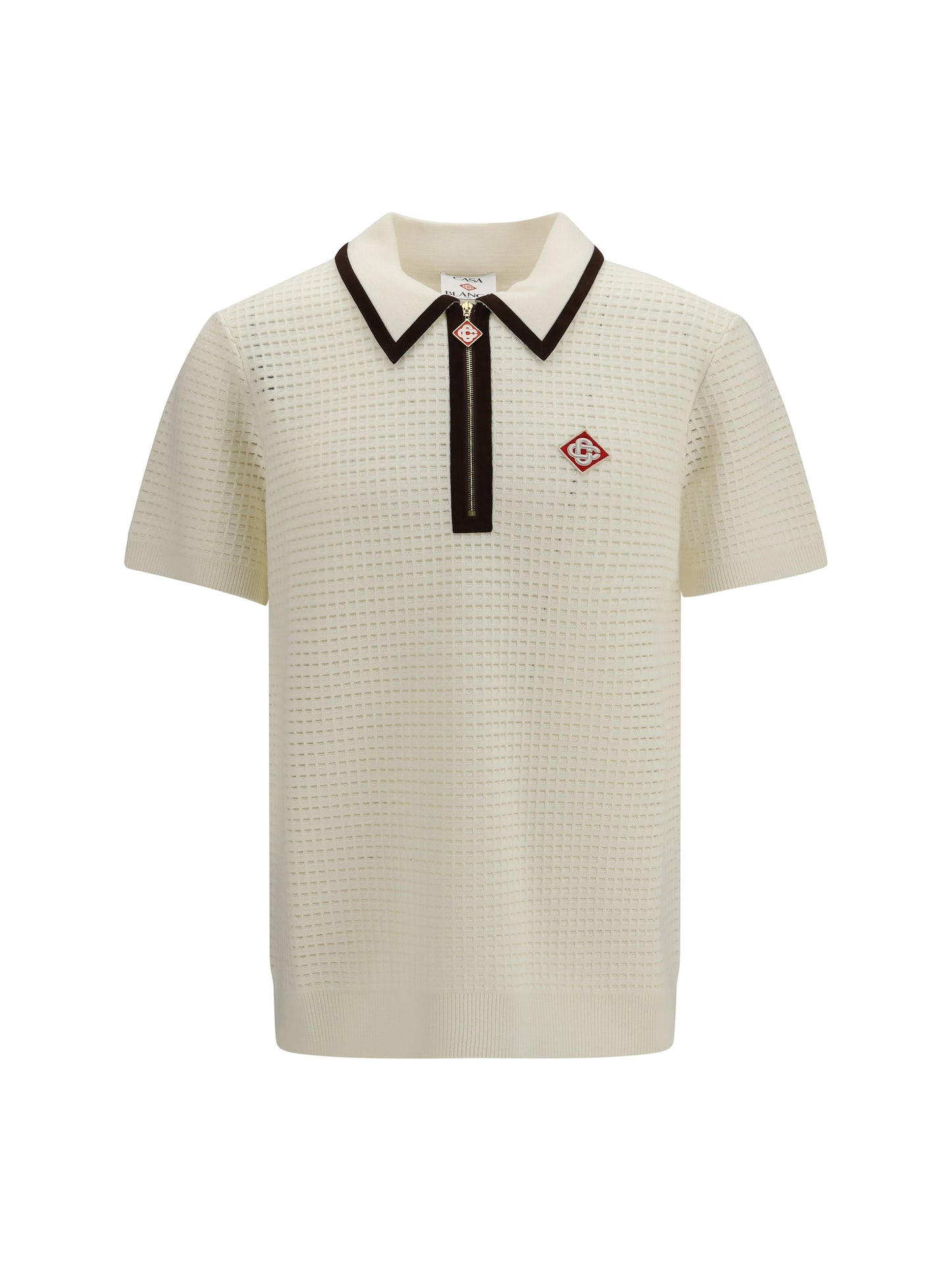 Casablanca Men Textured Terry Polo Shirt CASABLANCA