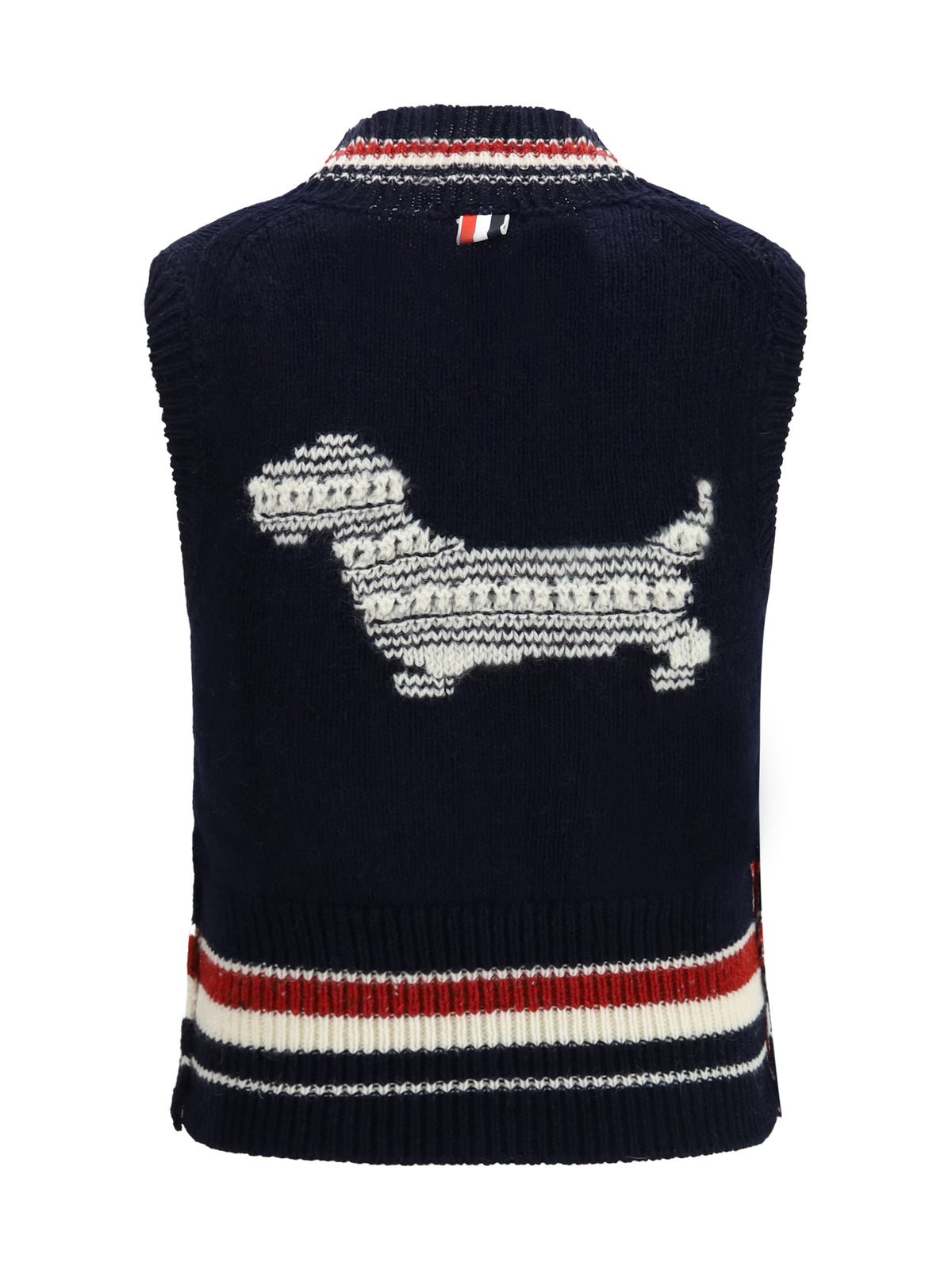 Thom Browne Women Hector Striped V-Neck Vest THOM BROWNE