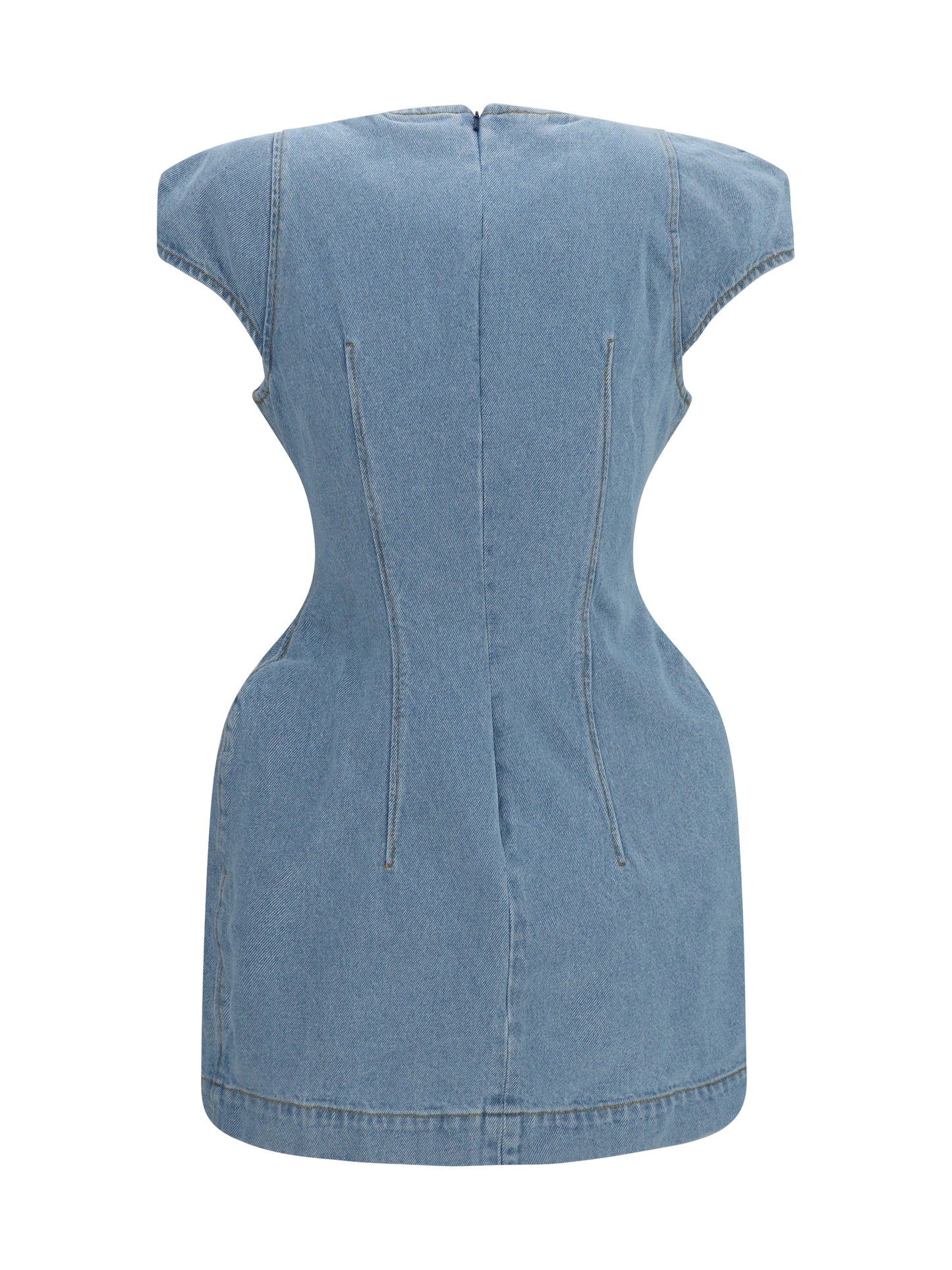 Magda Butrym Women Short-Sleeve Denim Mini Dress