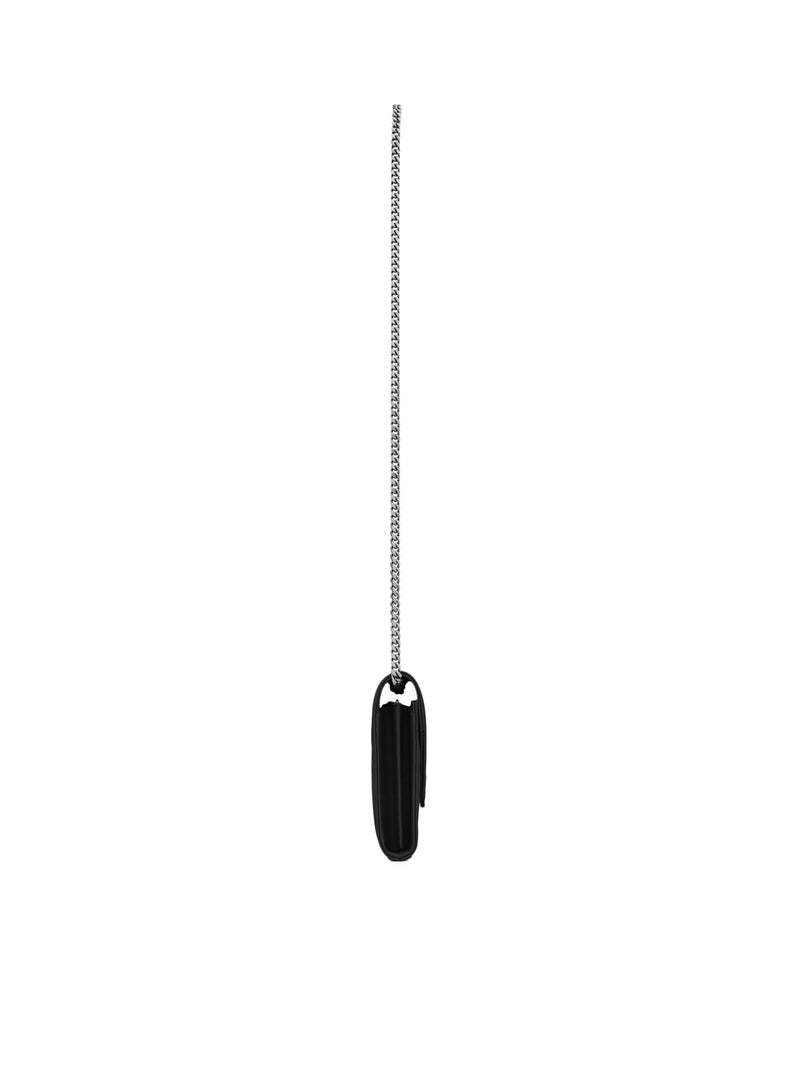 Saint Laurent Women Leather Clutch With Chain And Cassandre Logo SAINT LAURENT