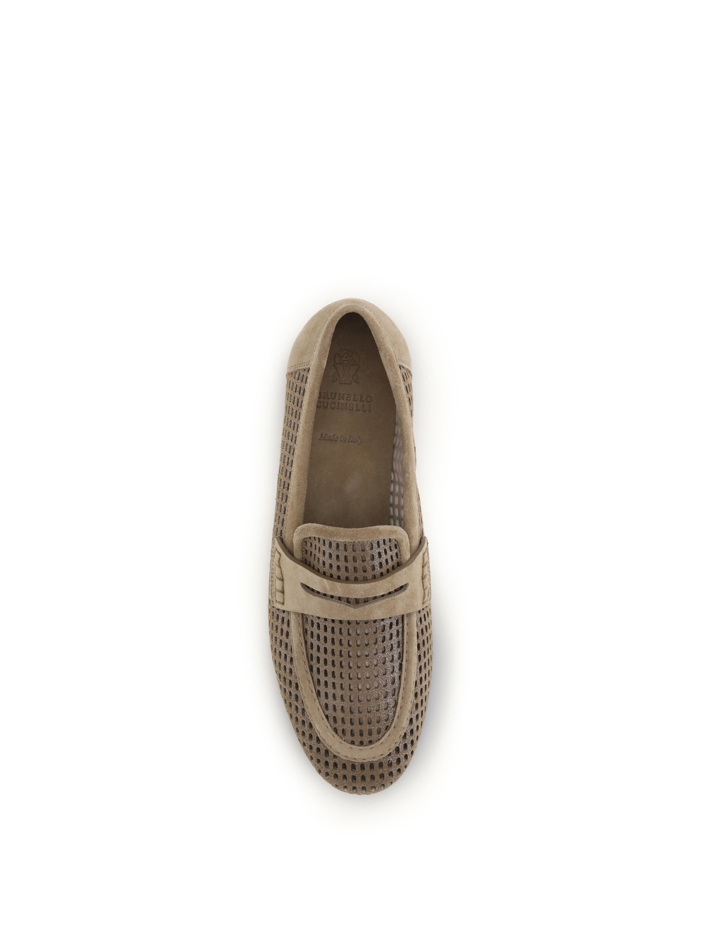 Brunello Cucinelli Women Sparkling Net Leather Loafers BRUNELLO CUCINELLI