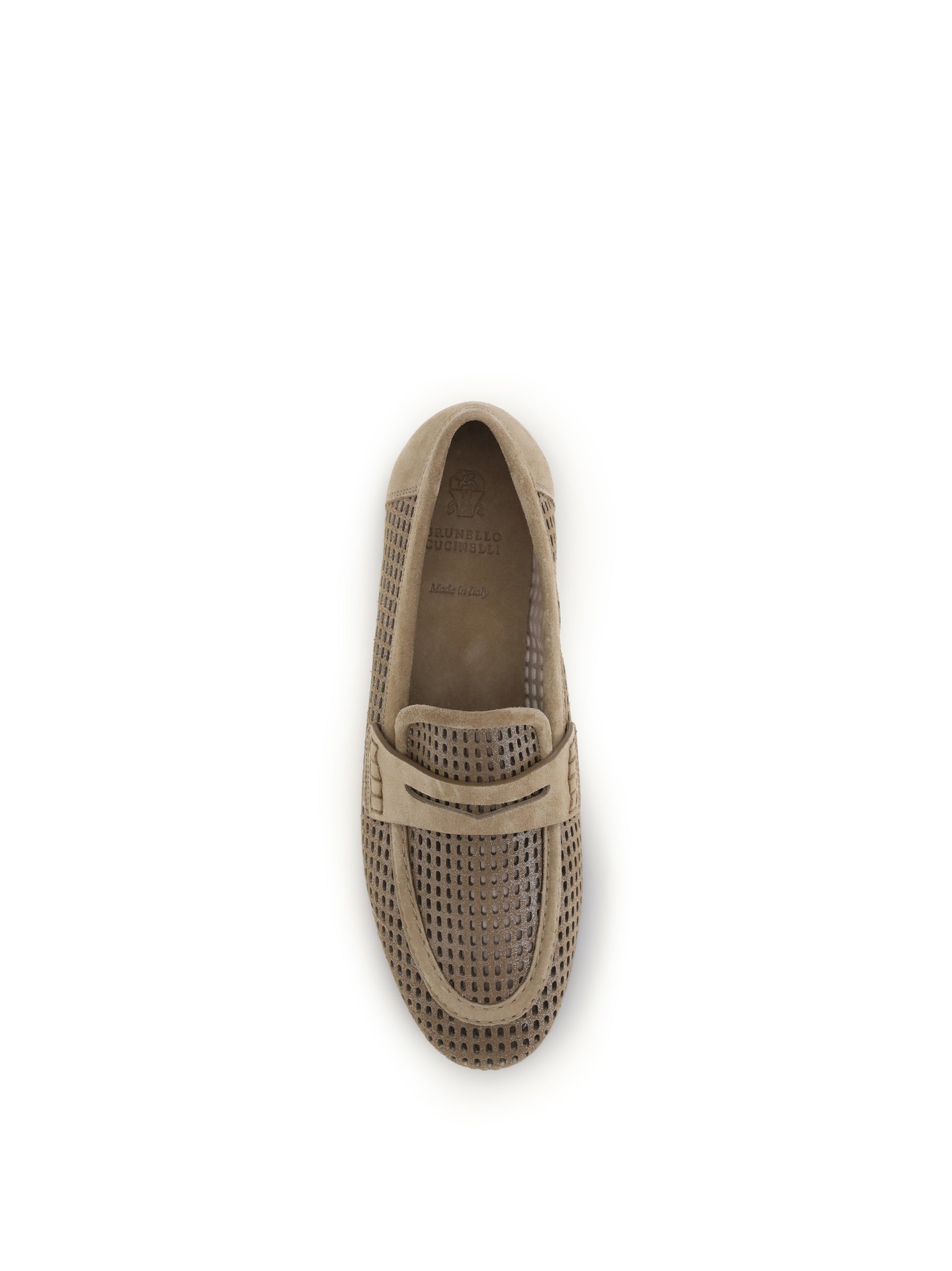 Brunello Cucinelli Women Sparkling Net Leather Loafers BRUNELLO CUCINELLI