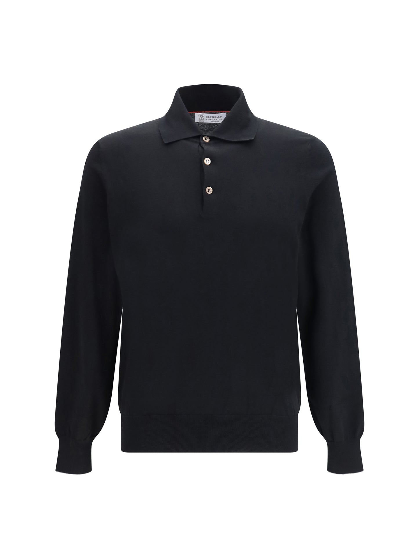 Brunello Cucinelli Men Long Sleeve Cotton Polo BRUNELLO CUCINELLI