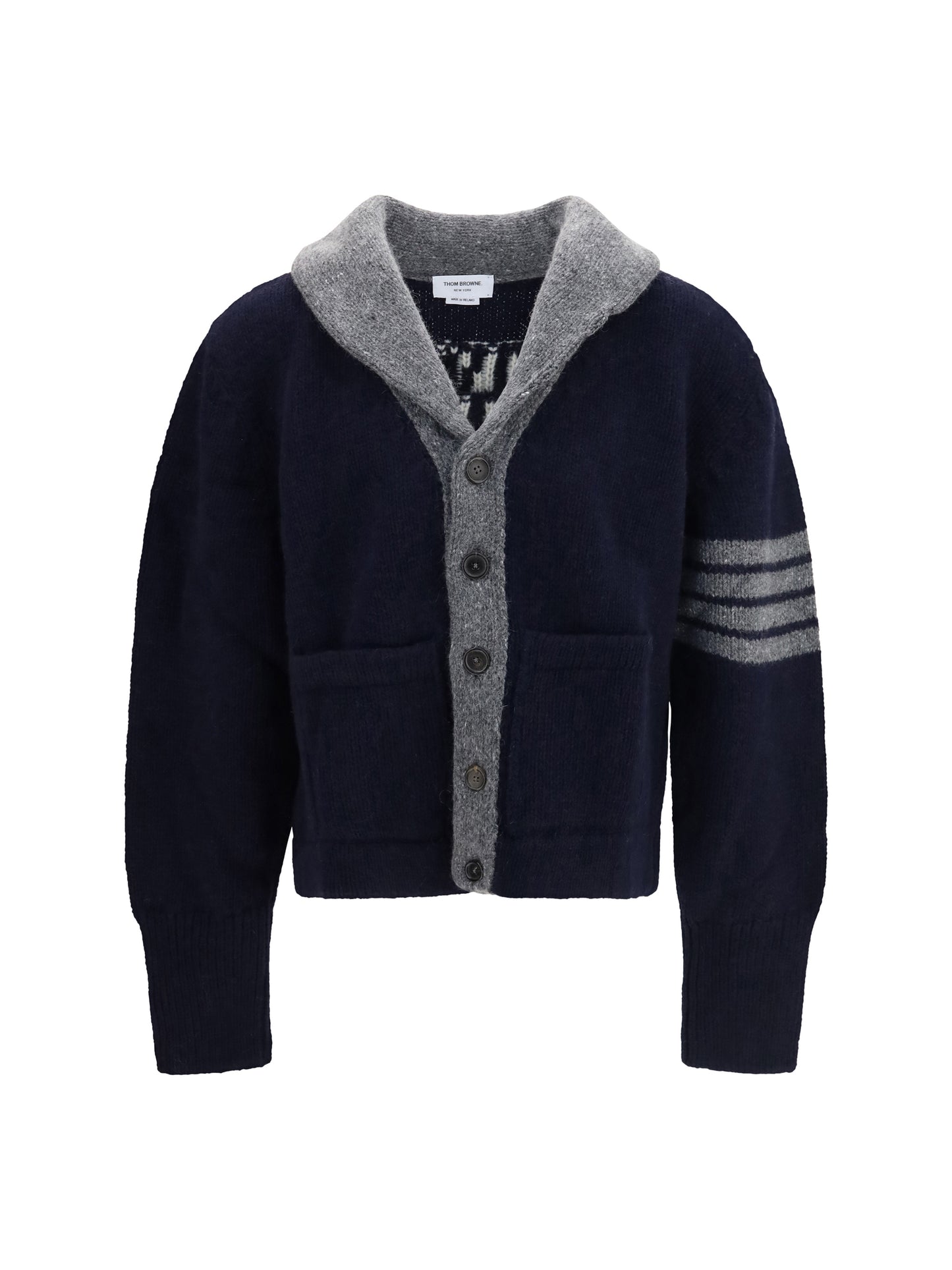 Thom Browne Men Browne 65 Hooded Jersey Cardigan THOM BROWNE