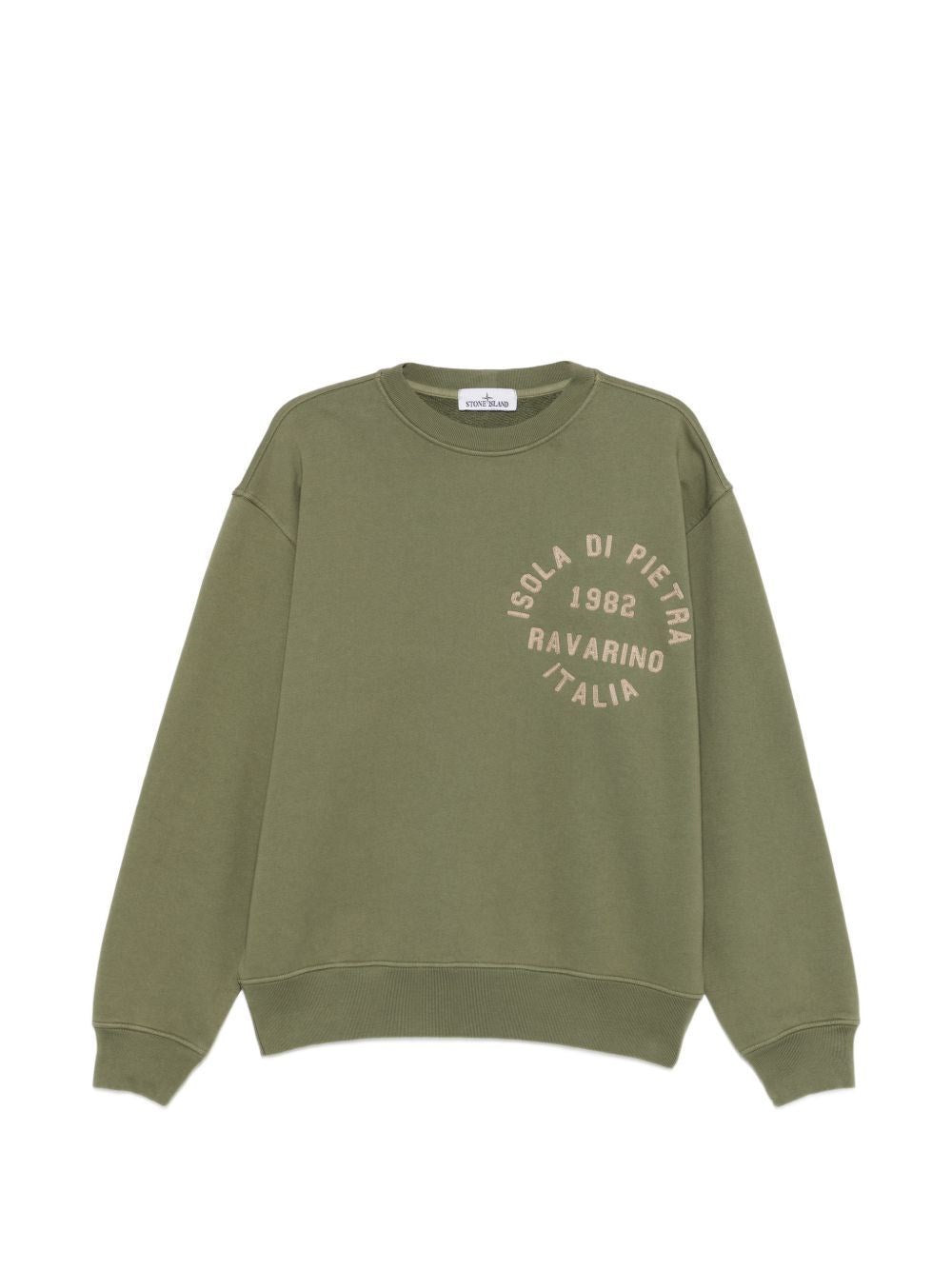Stone Island Men Organic Cotton Crewneck Sweatshirt STONE ISLAND