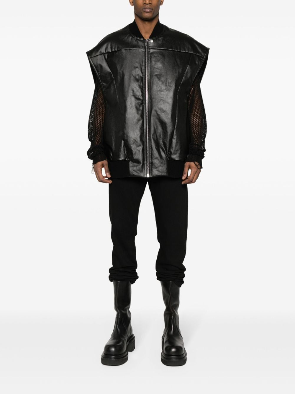 Rick Owens Men "Jumbo Filight" Vest In Coated Denim RICK OWENS