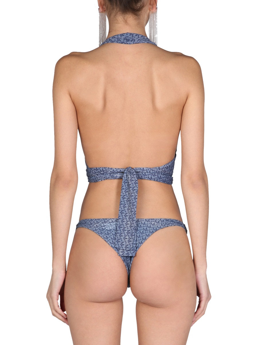 Magda Butrym Women Bikini Top With All Over Logo MAGDA BUTRYM
