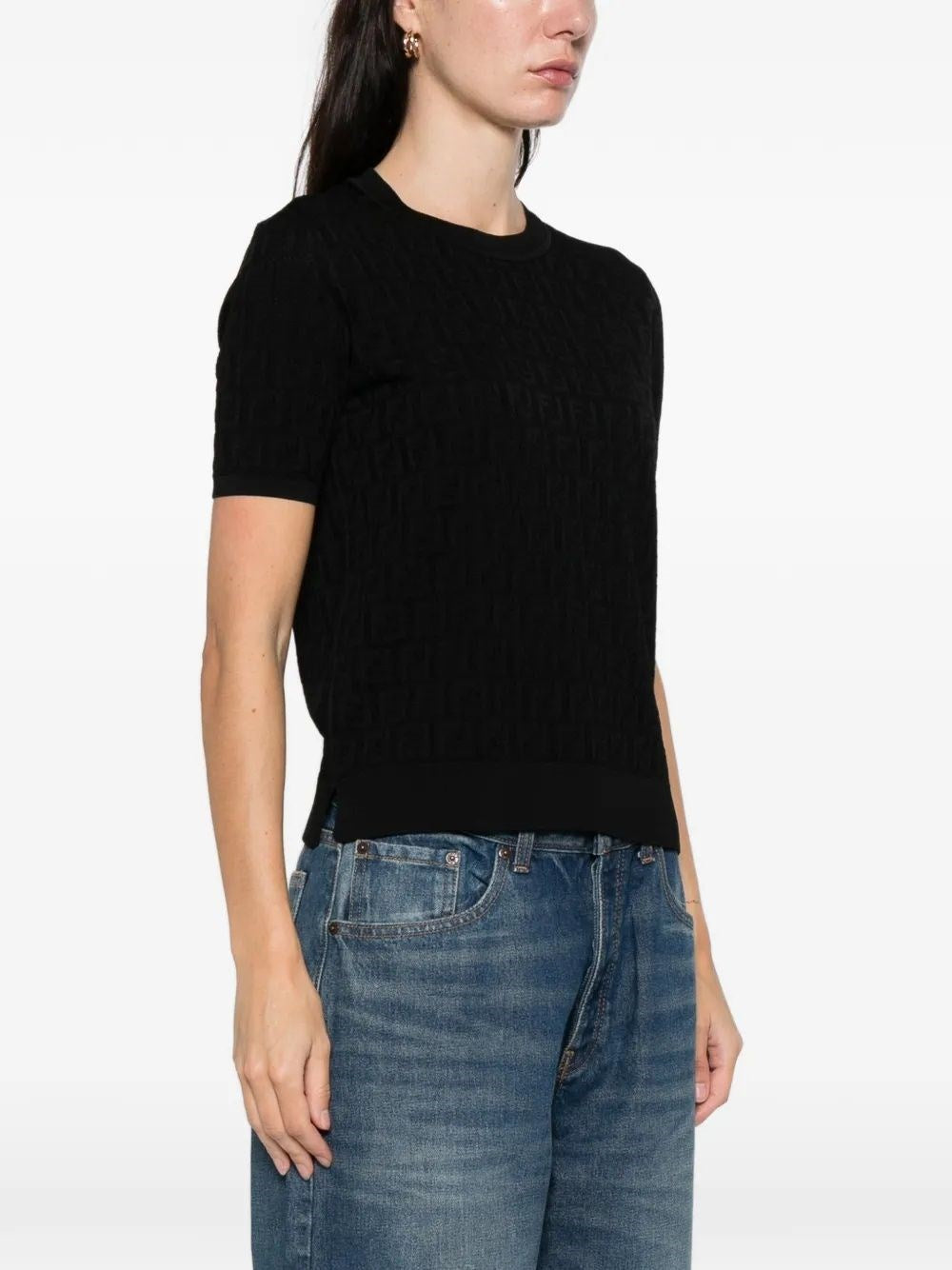Fendi Women Ff Cotton And Viscose Sweater FENDI