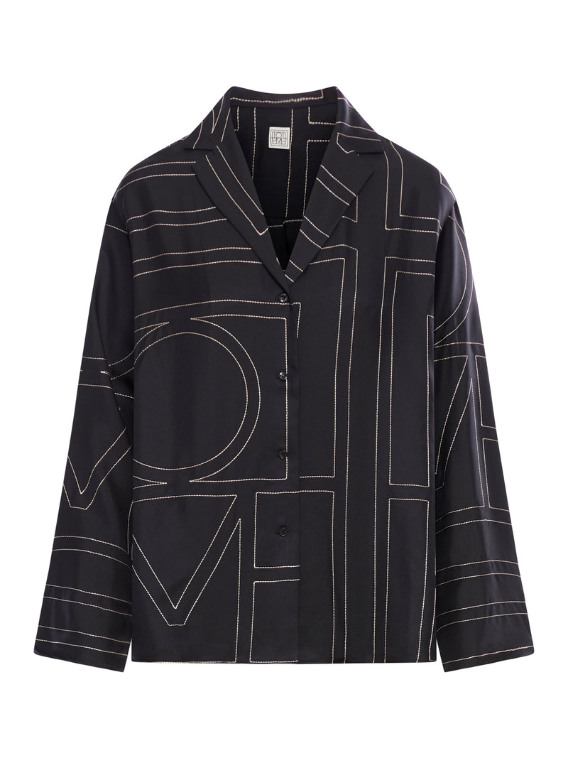 Toteme Women Silk Shirt With Monogram TOTEME