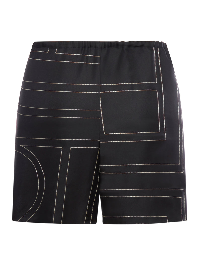 Toteme Women Monogram Silk Shorts TOTEME