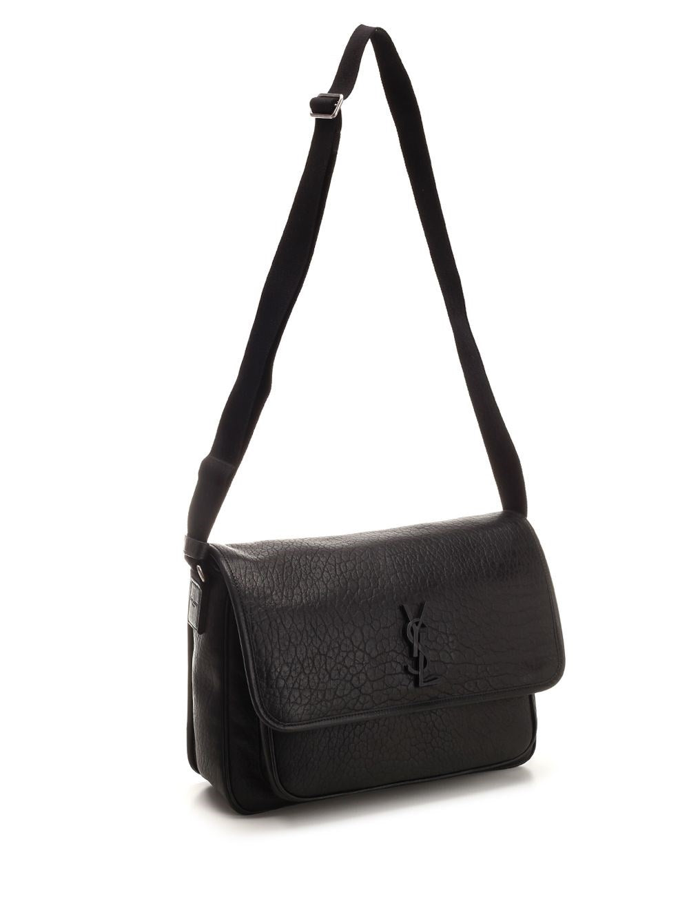 Saint Laurent Men Ysl Niki Messanger Leather Black SAINT LAURENT