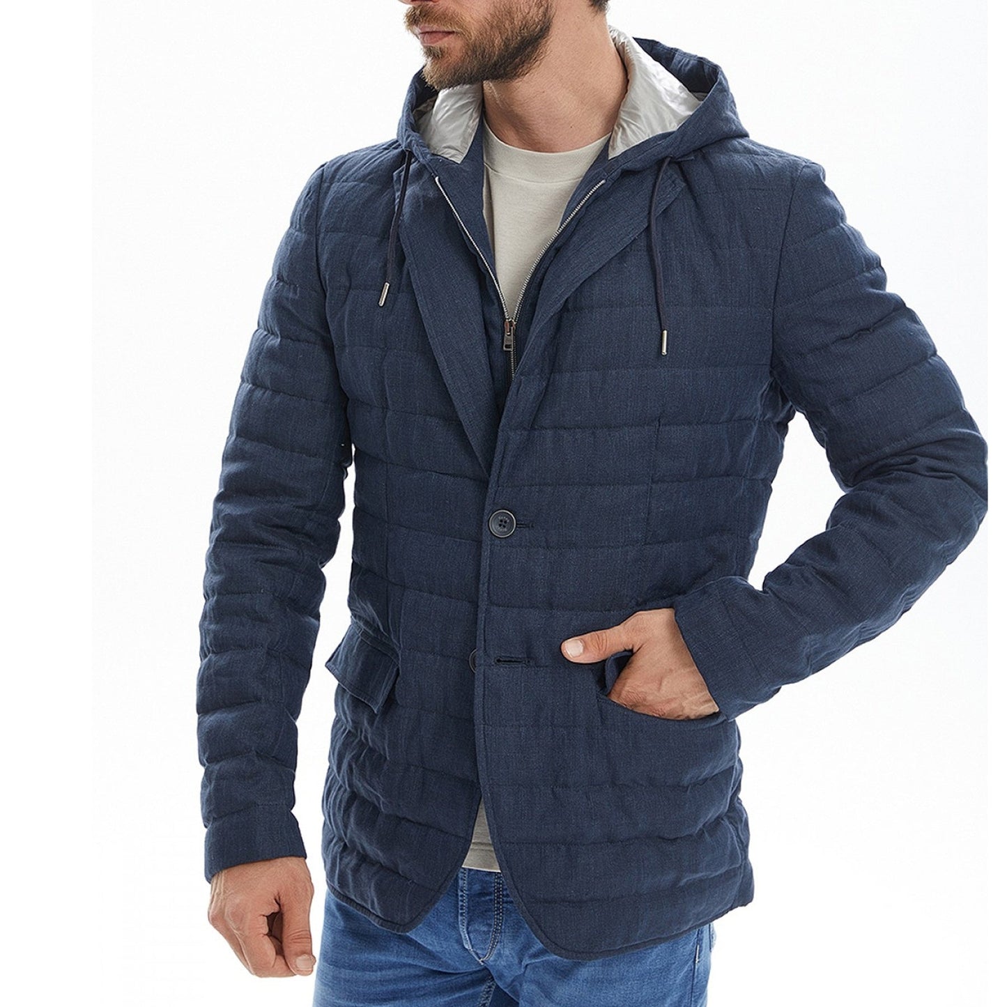 Herno Linen Quilted Jacket Men HERNO