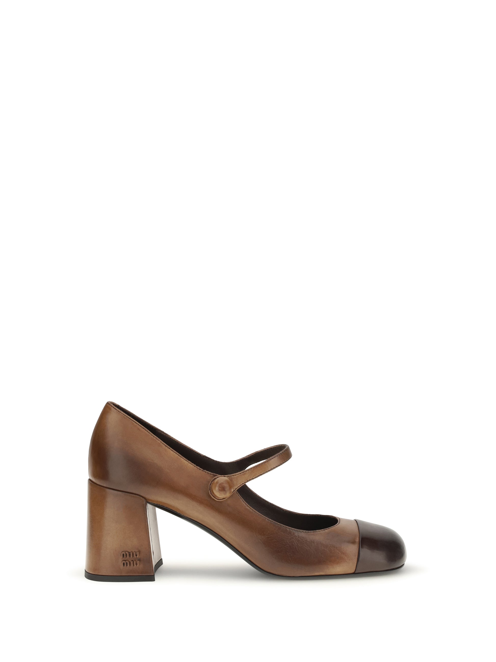Miu Miu Women Leather Mary Jane Ballerinas MIU MIU
