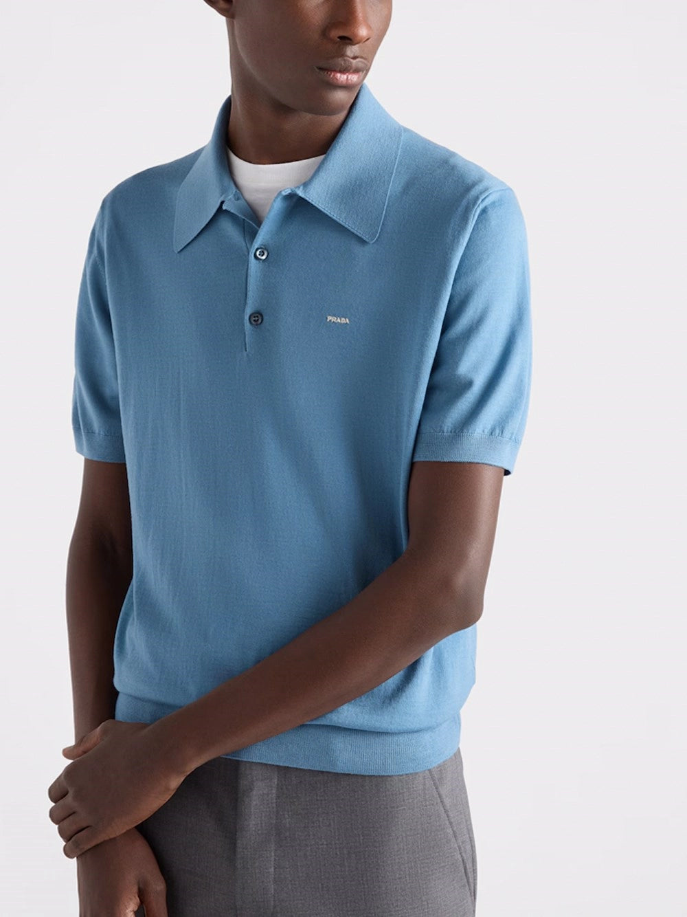 Prada Men Superfine Wool Polo Shirt PRADA