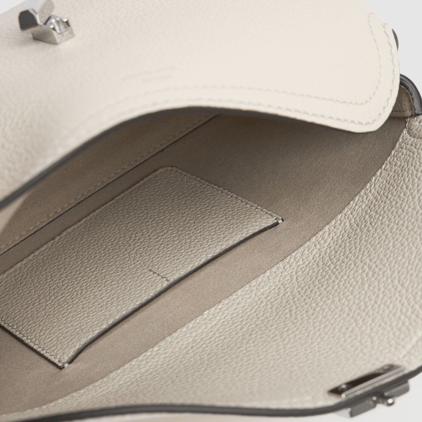Toteme T-Lock Leather Clutch Bag Women TOTEME