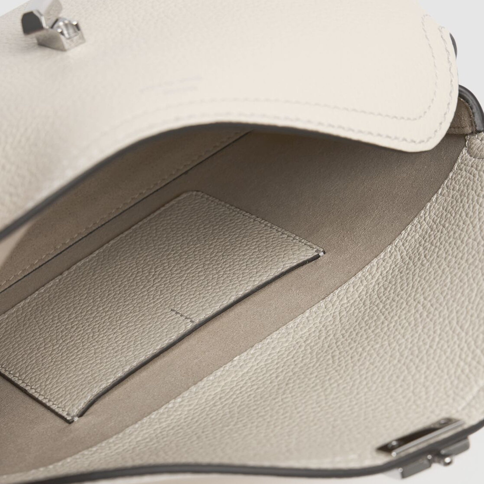 Toteme T-Lock Leather Clutch Bag Women TOTEME
