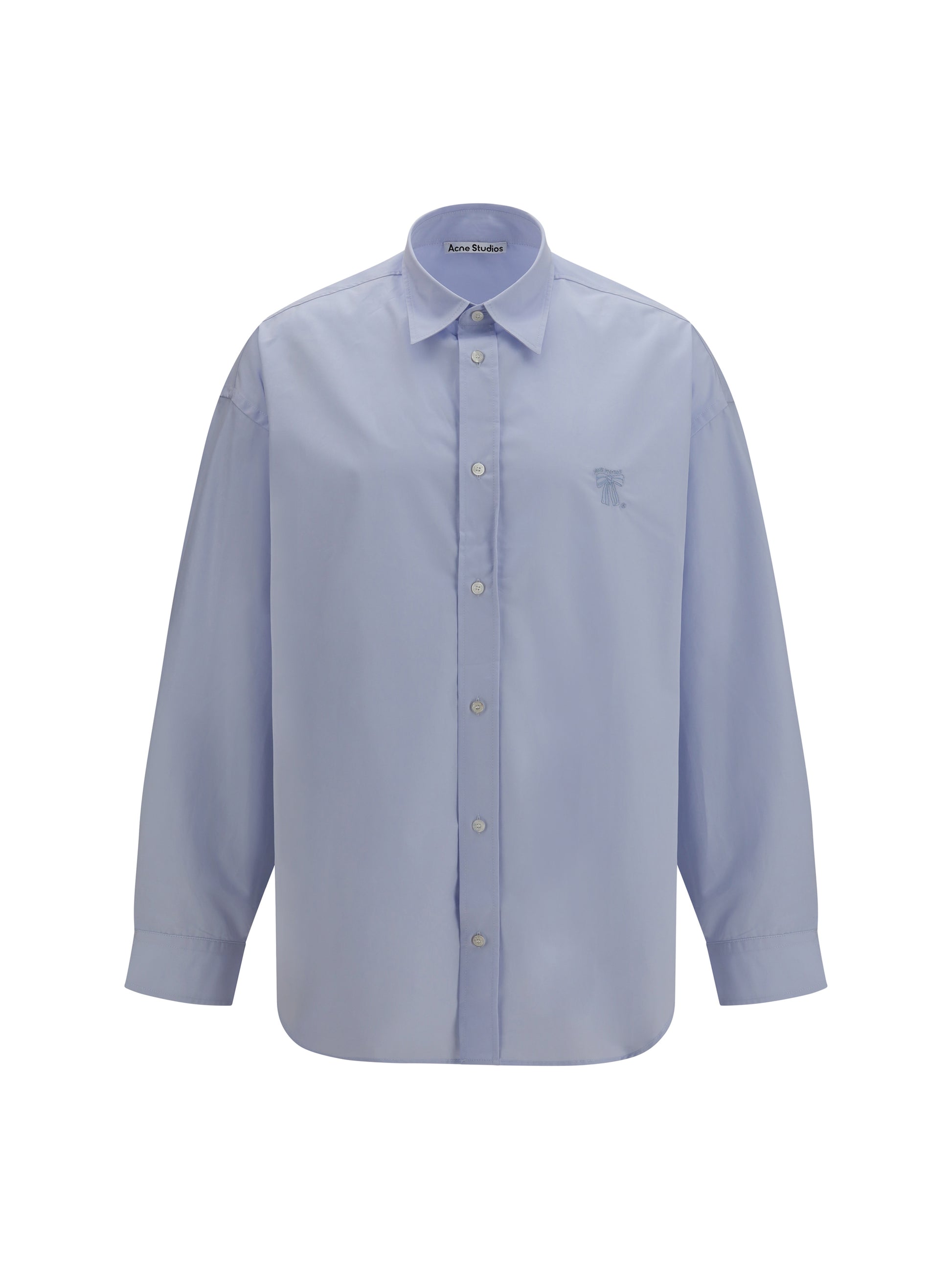 Acne Studios Men Classic Button-Up Shirt With Logo ACNE STUDIOS