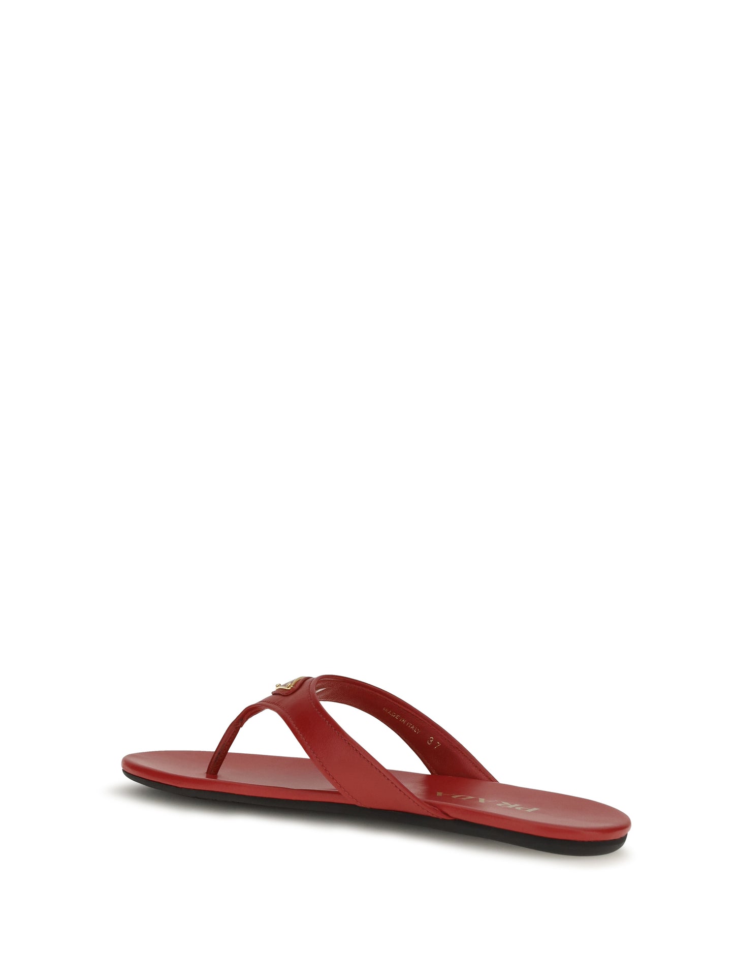Prada Women Patent Leather Thong Sandals PRADA