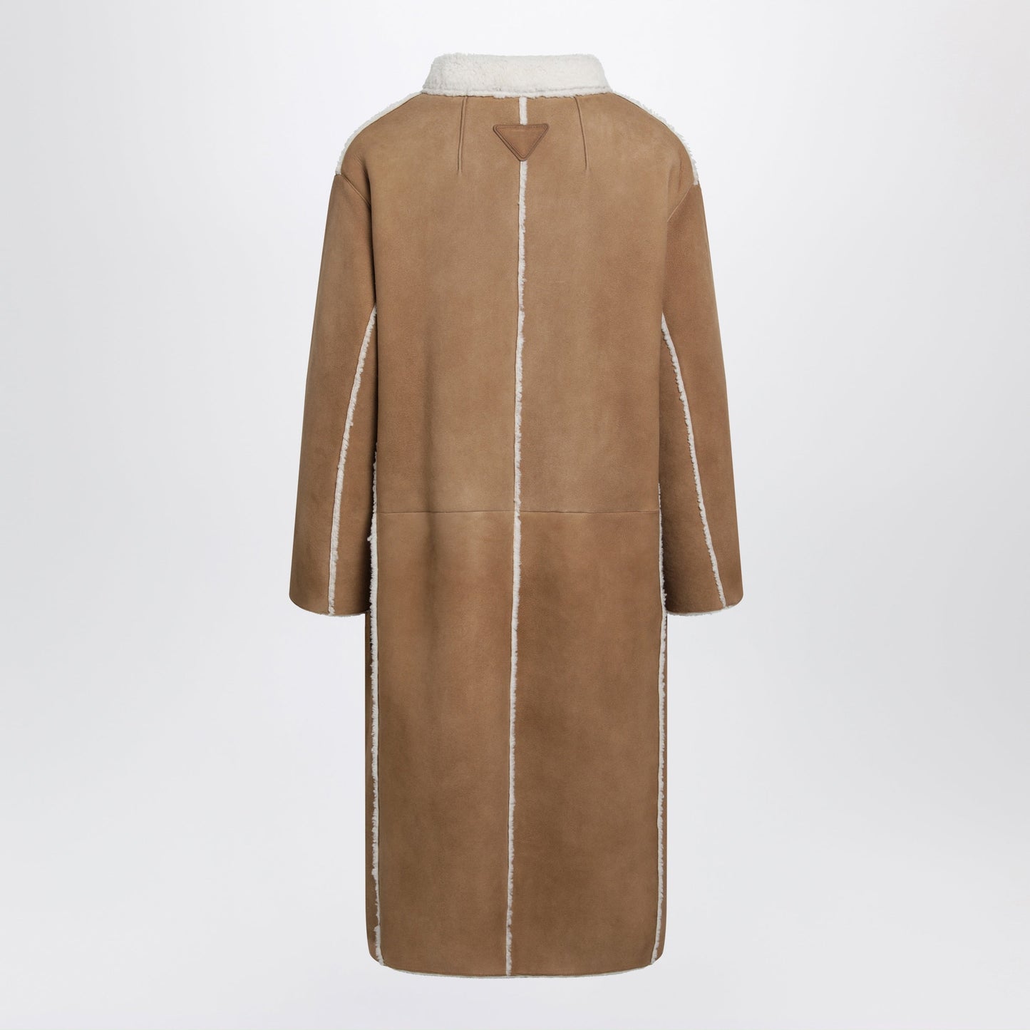 Prada Camel Shearling Coat Women PRADA